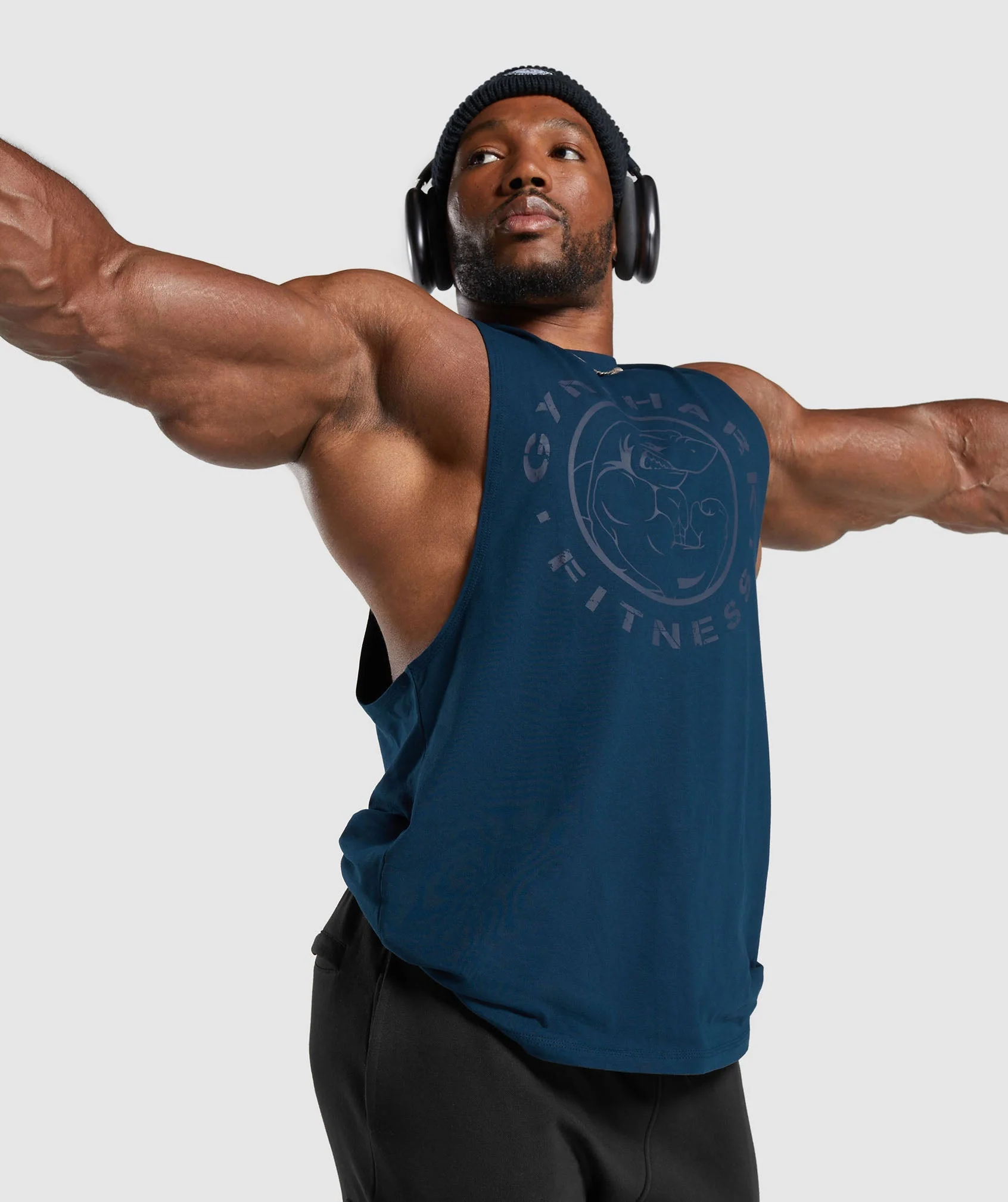 Gymshark Legacy Drop Arm Tank - Navy - Image 7