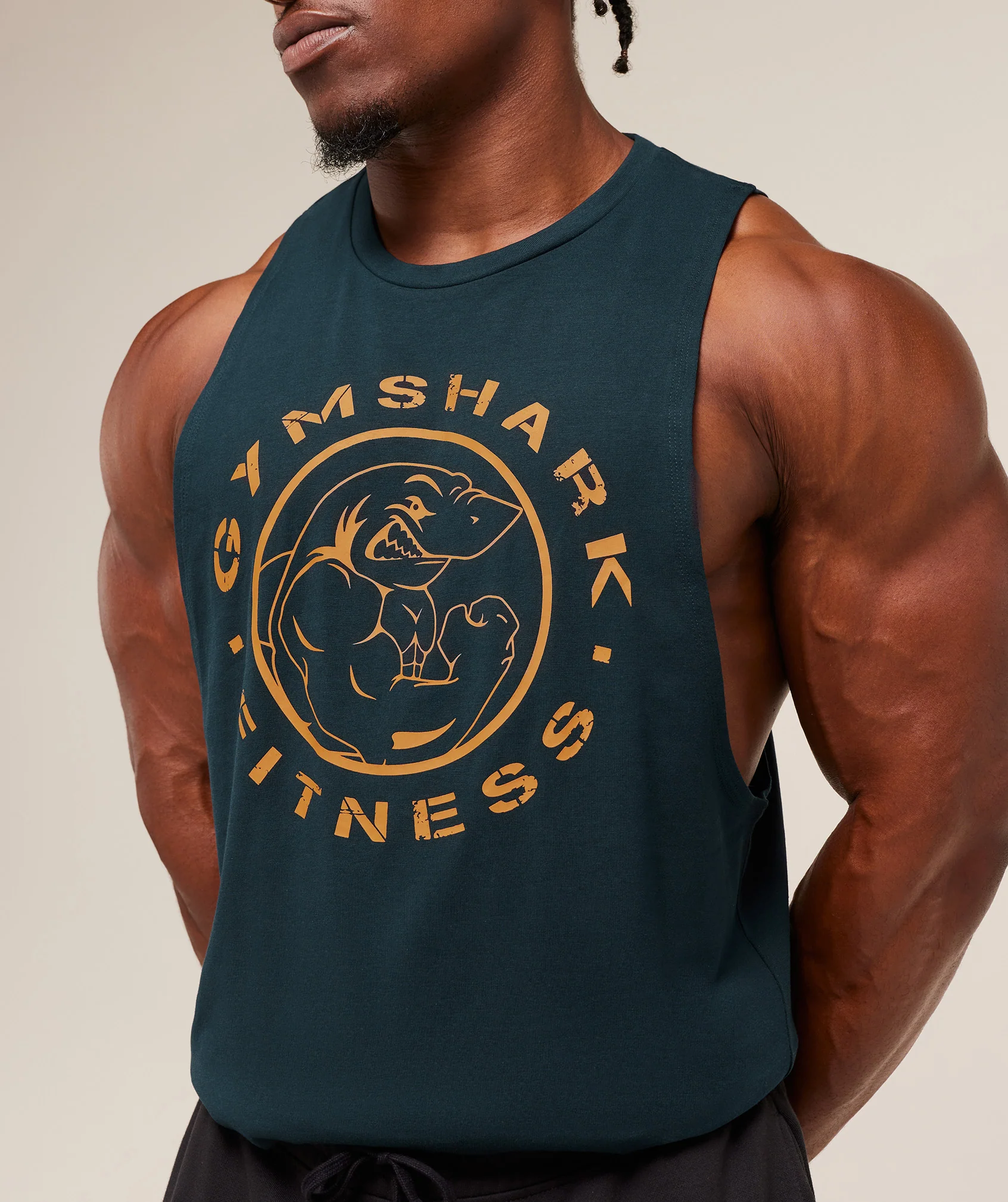 Gymshark Legacy Drop Arm Tank - Deep Petrol Blue - Image 4