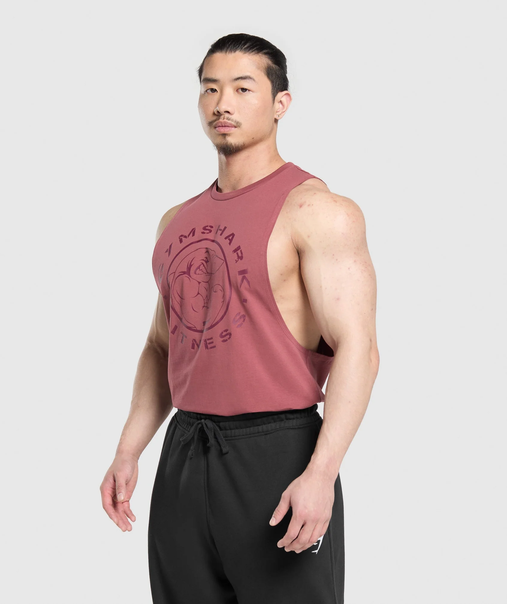Gymshark Legacy Drop Arm Tank - Washed Berry Pink - Image 3