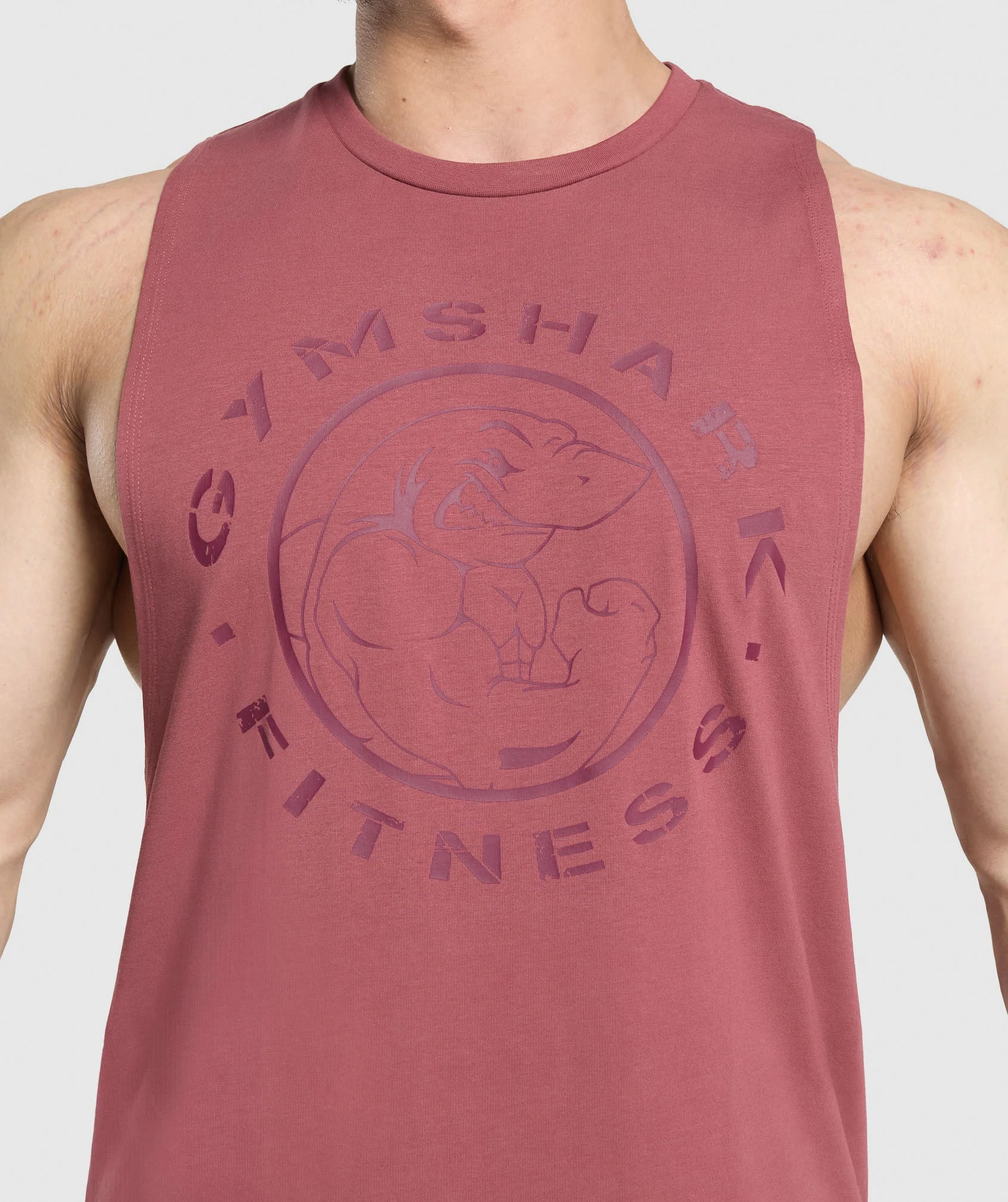 Gymshark Legacy Drop Arm Tank - Washed Berry Pink - Image 6