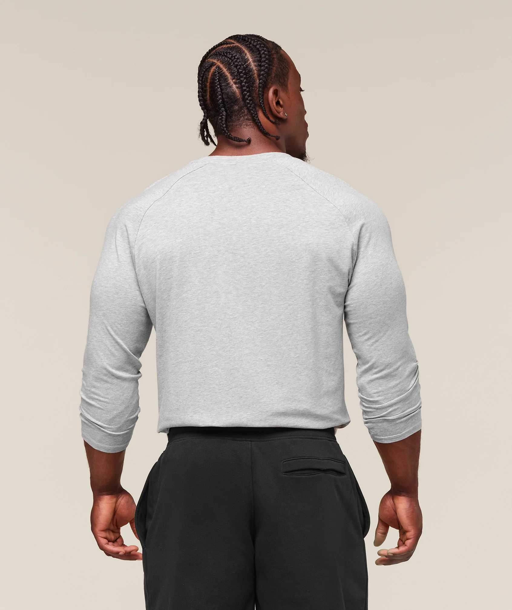 Gymshark Legacy Henley - Light Grey Marl - Image 2