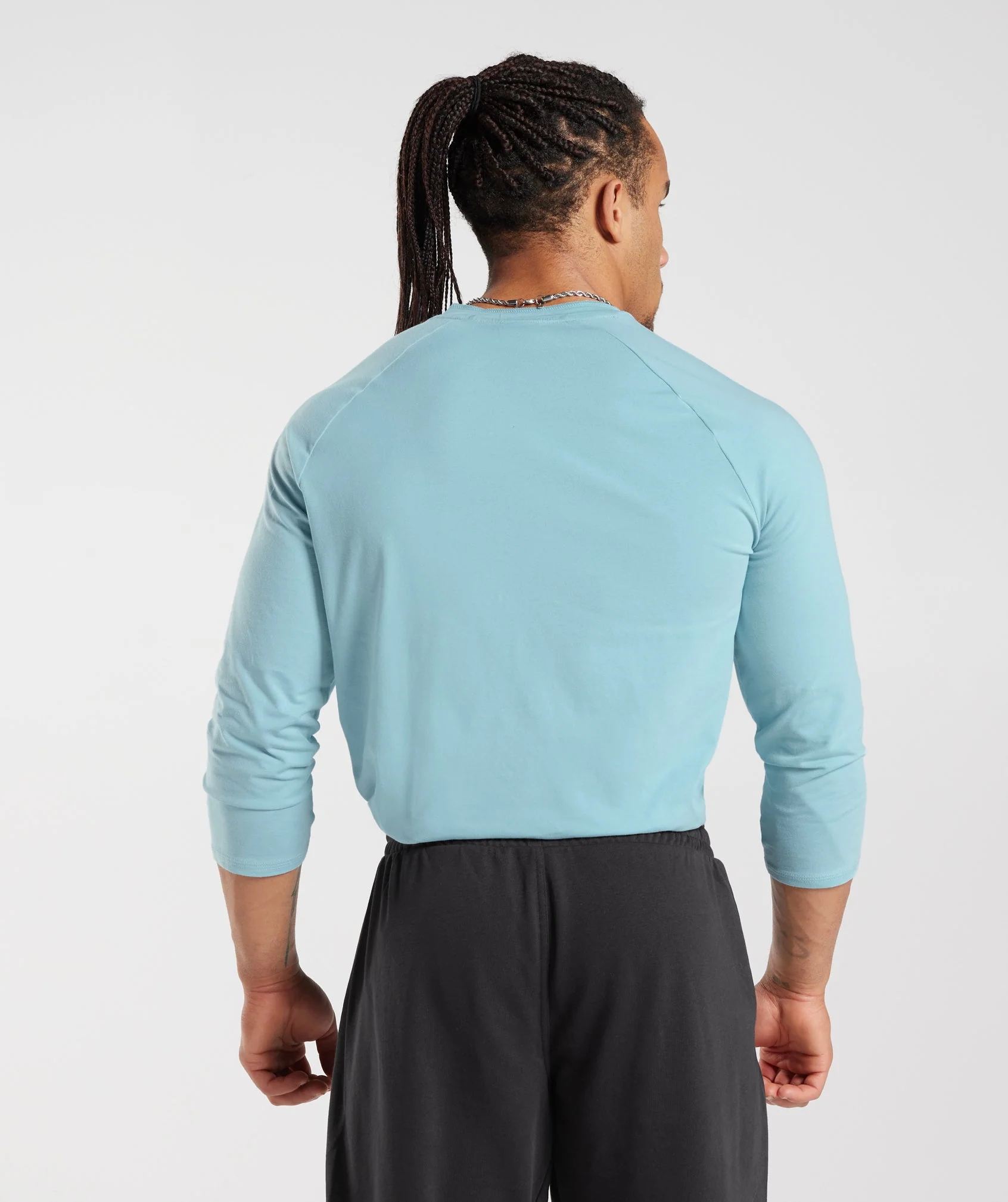 Gymshark Legacy Henley Top - Iceberg Blue - Image 2