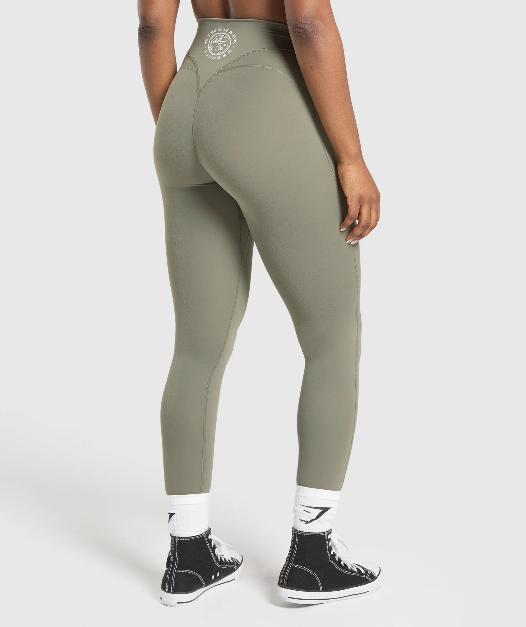 Gymshark Legacy Regular Leggings - Base Green - Image 2