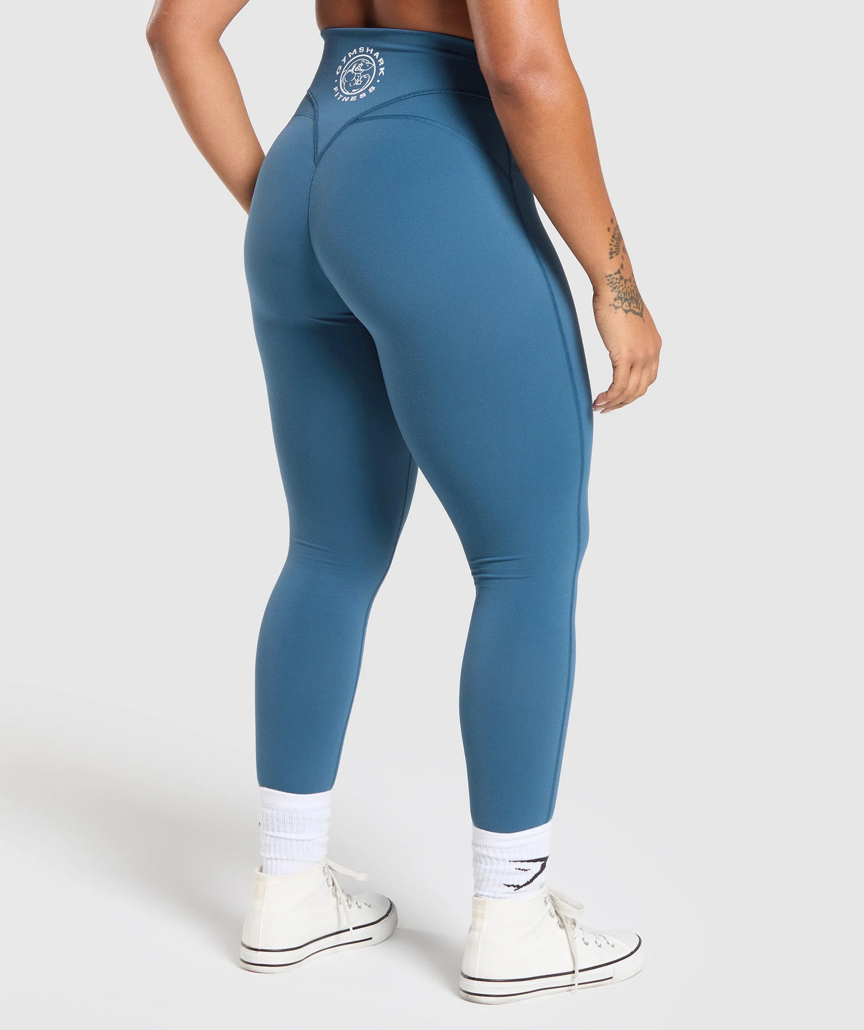 Gymshark Legacy Regular Leggings - Success Blue - Image 2