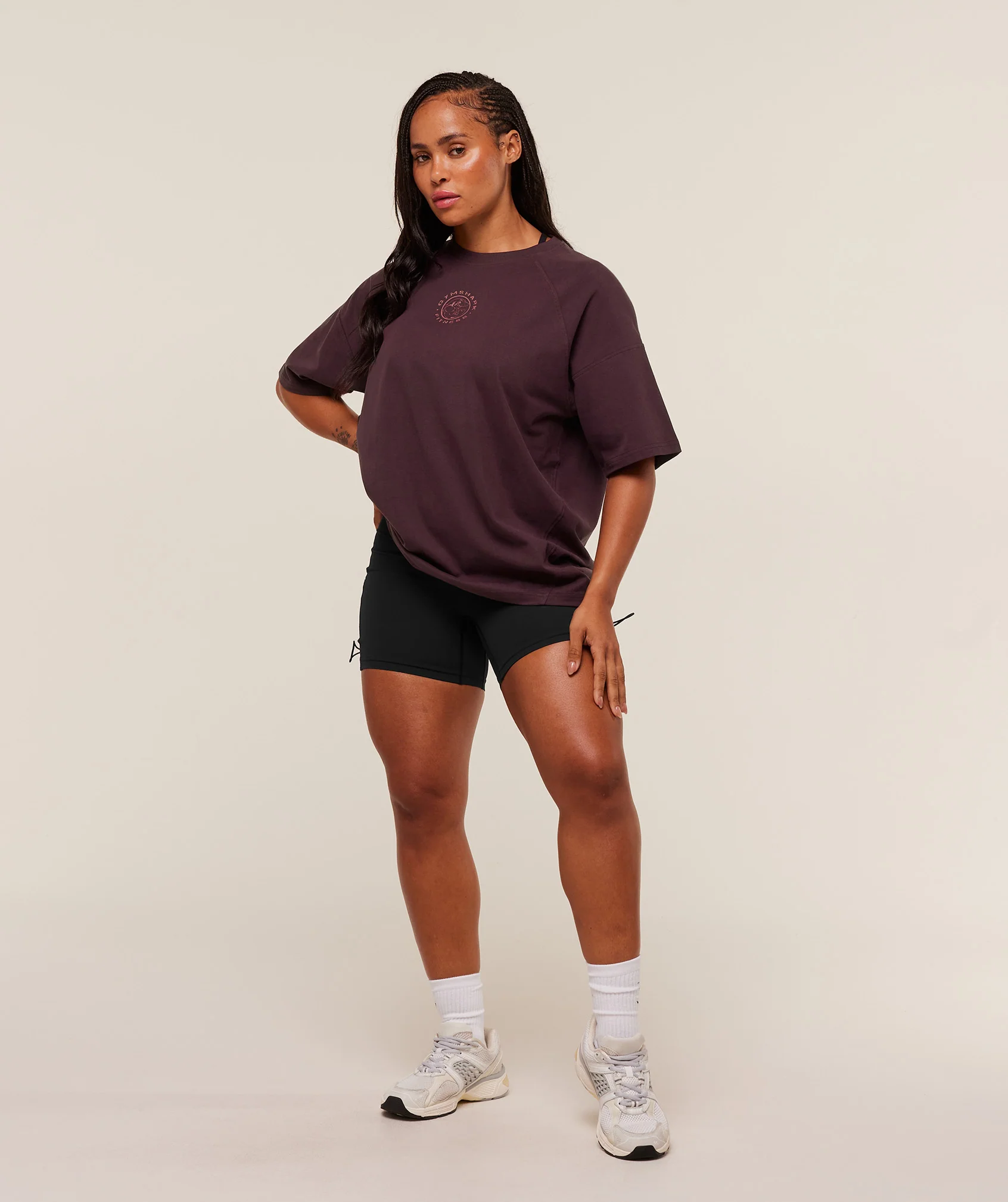 Gymshark Legacy Logo Oversized T-Shirt - Cherry Purple - Image 4