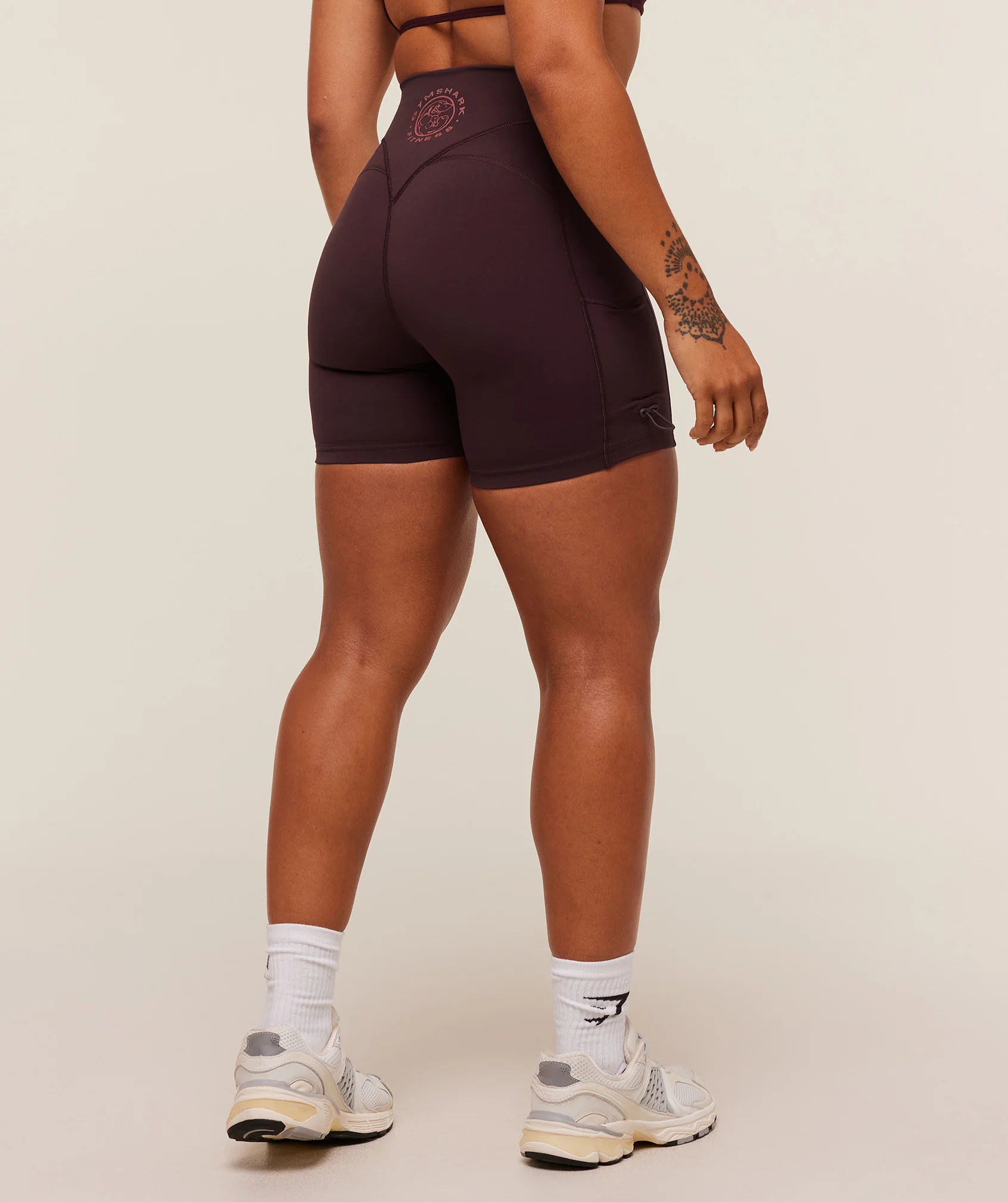 Gymshark Legacy Logo Tight Shorts - Cherry Purple - Image 2