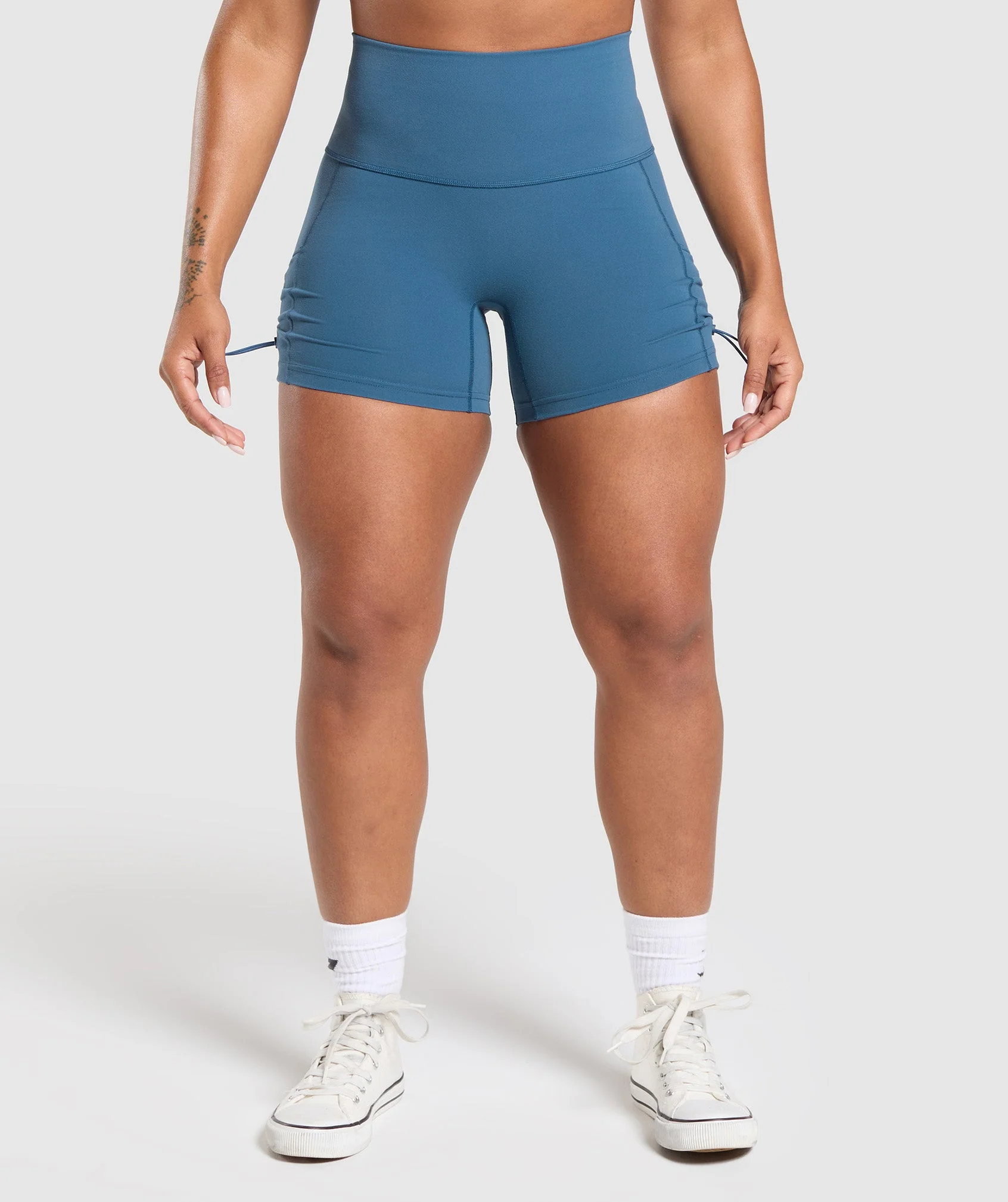 Gymshark Legacy Logo Tight Shorts - Success Blue