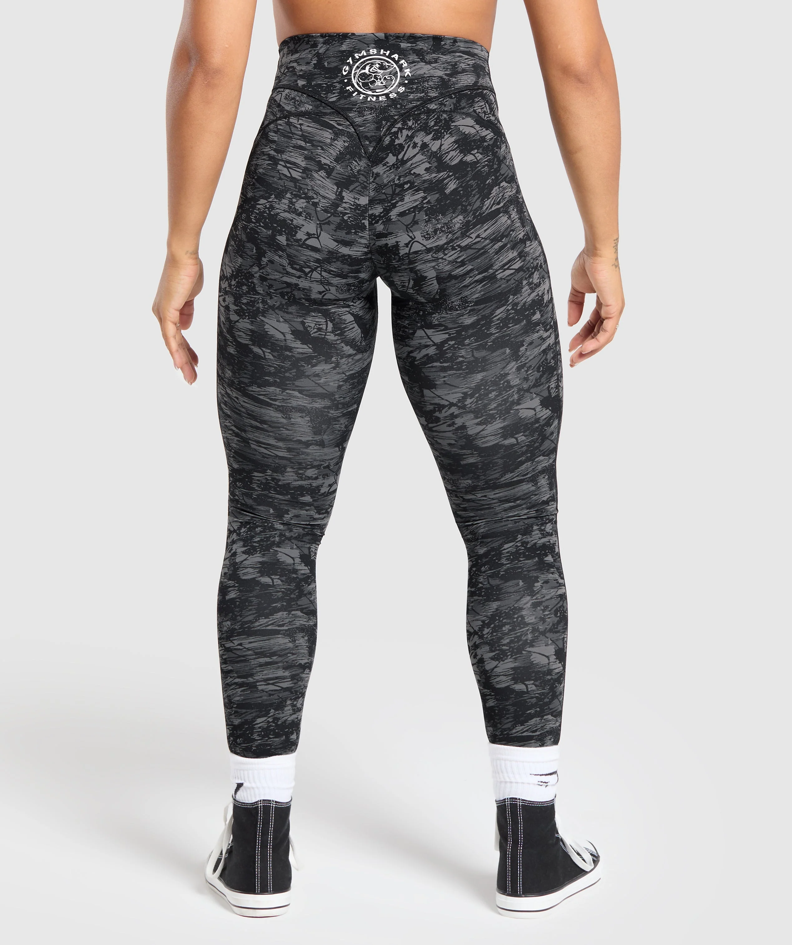 Gymshark Legacy Regular Leggings - Black Print - Image 2