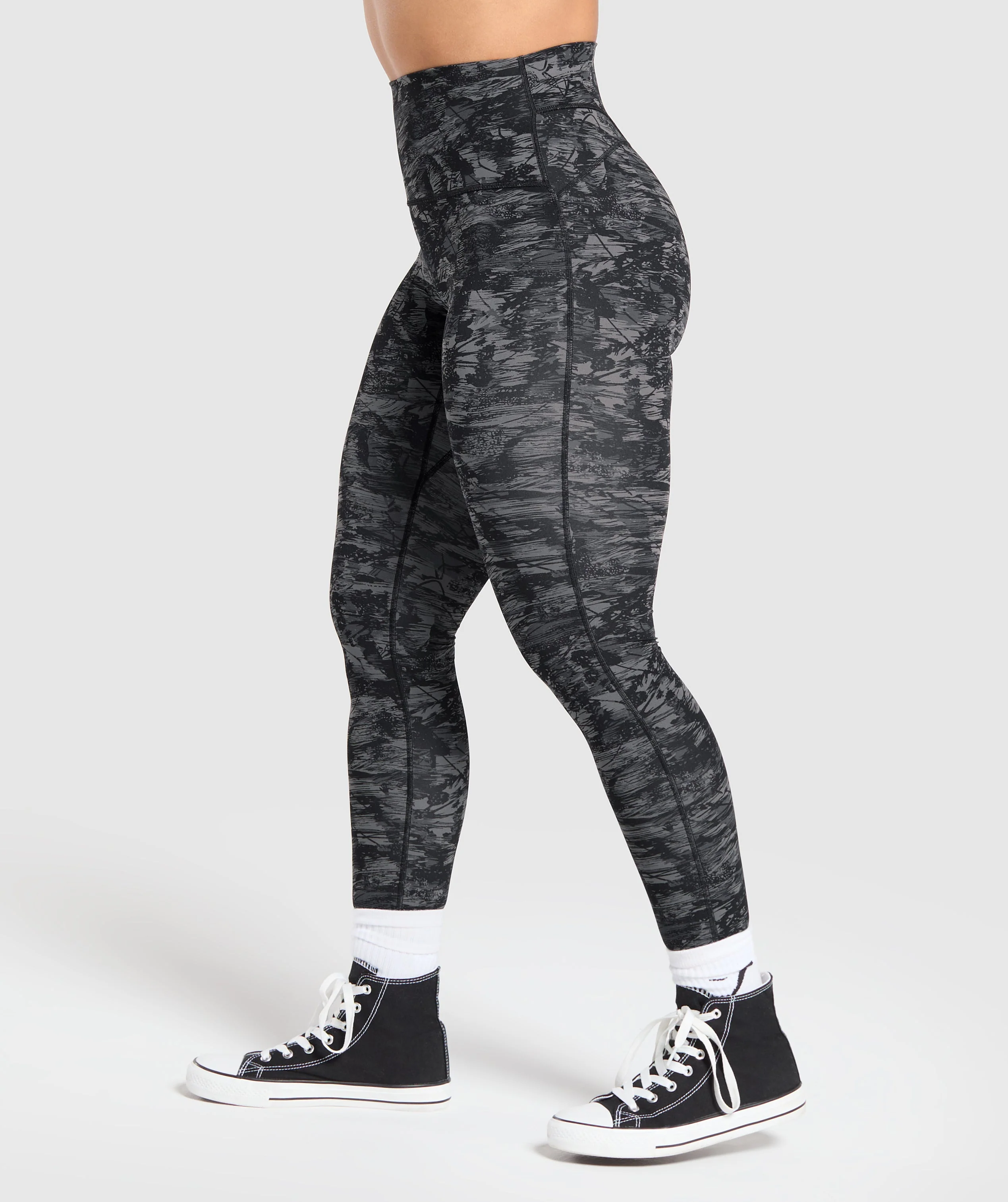 Gymshark Legacy Regular Leggings - Black Print - Image 3