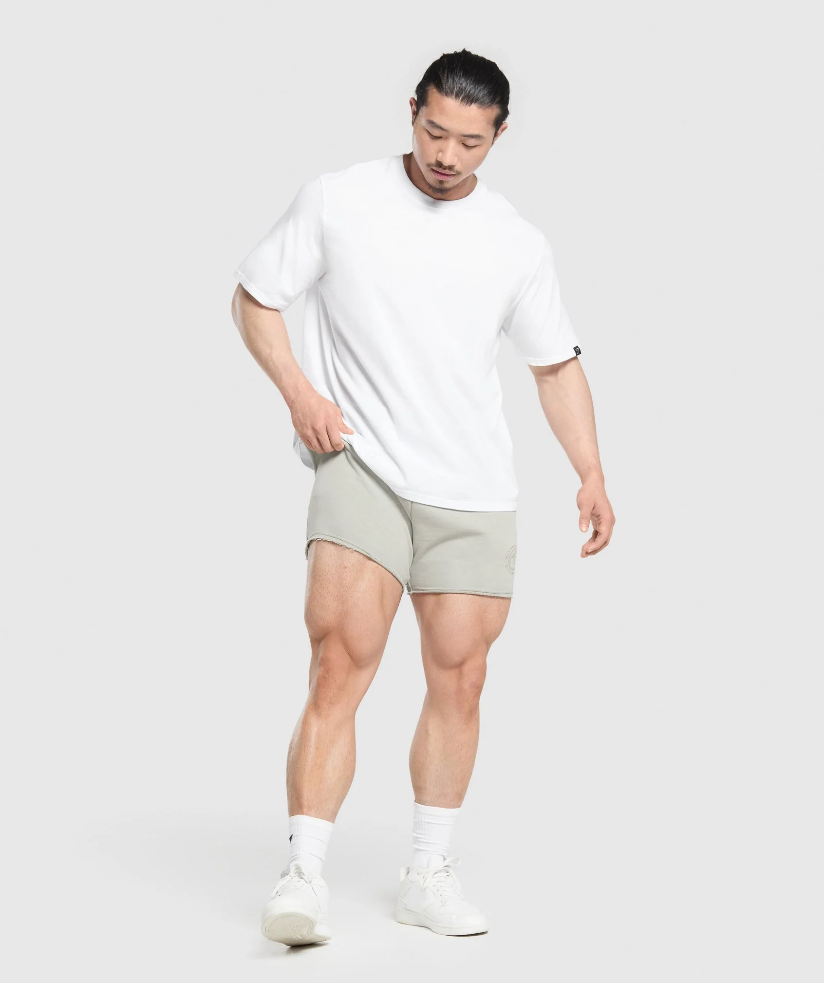 Gymshark Legacy Shorts - Stone Grey - Image 4