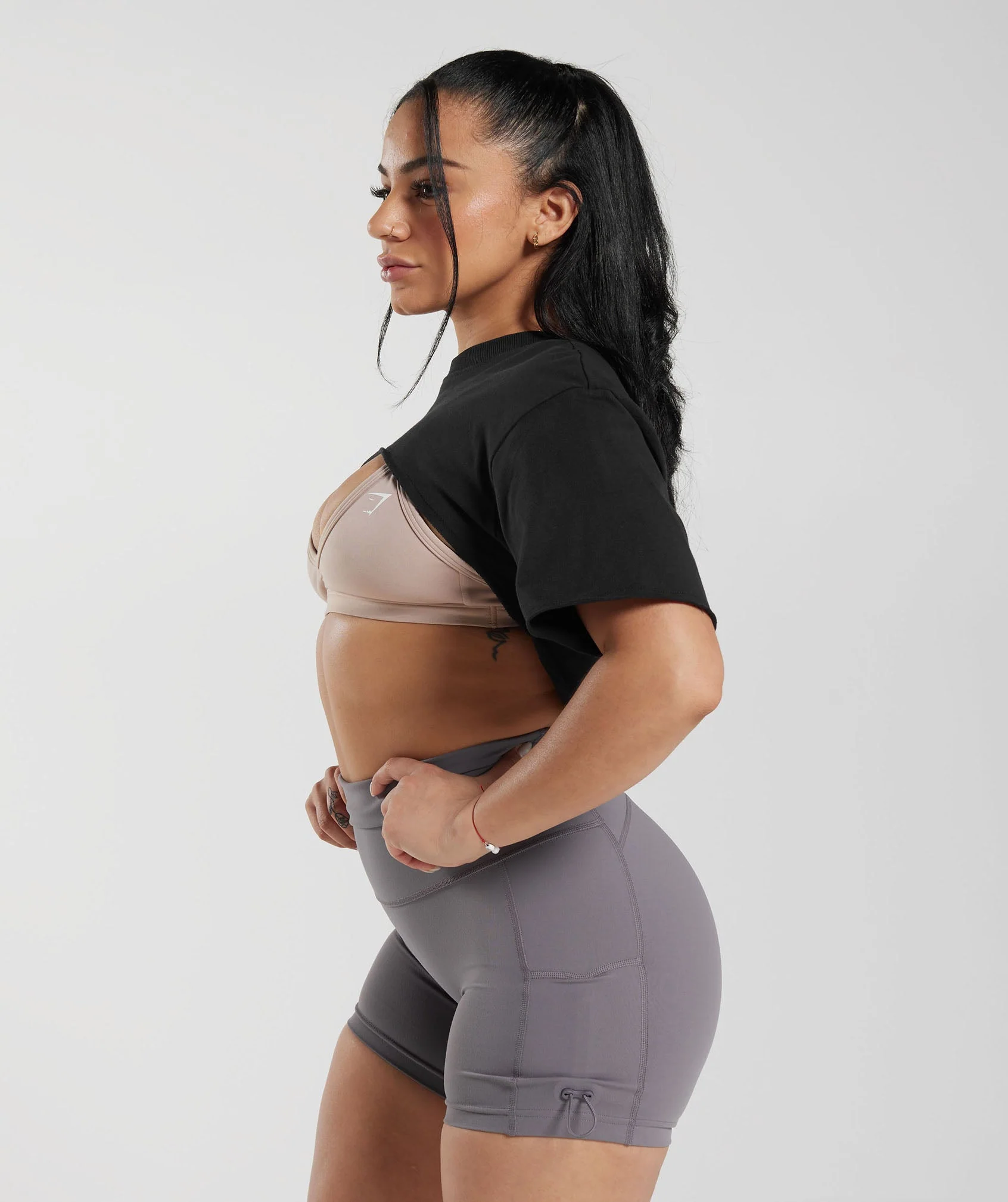 Gymshark Legacy Shrug Top - Black - Image 3