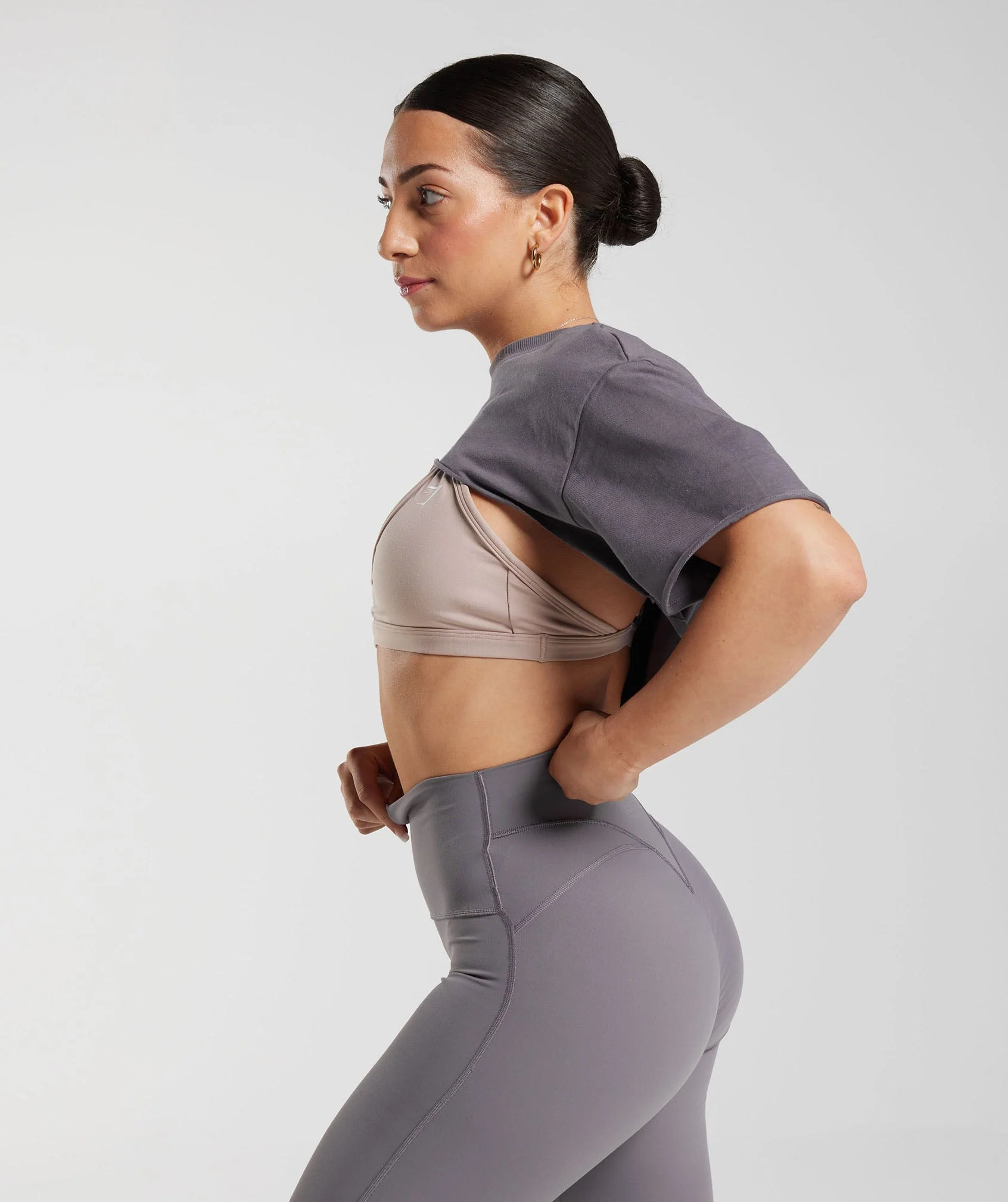 Gymshark Legacy Shrug Top - Titanium Grey - Image 3