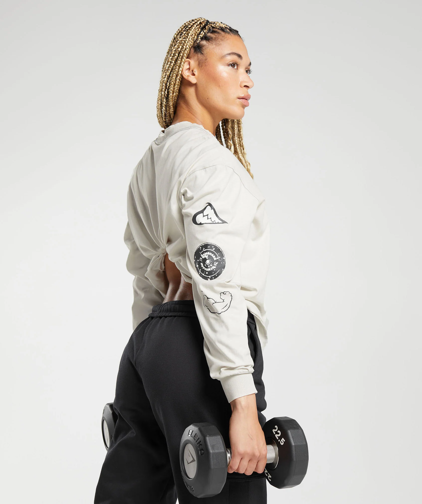 Gymshark Legacy Washed Long Sleeve Top - Metal Grey/Acid Wash - Image 7