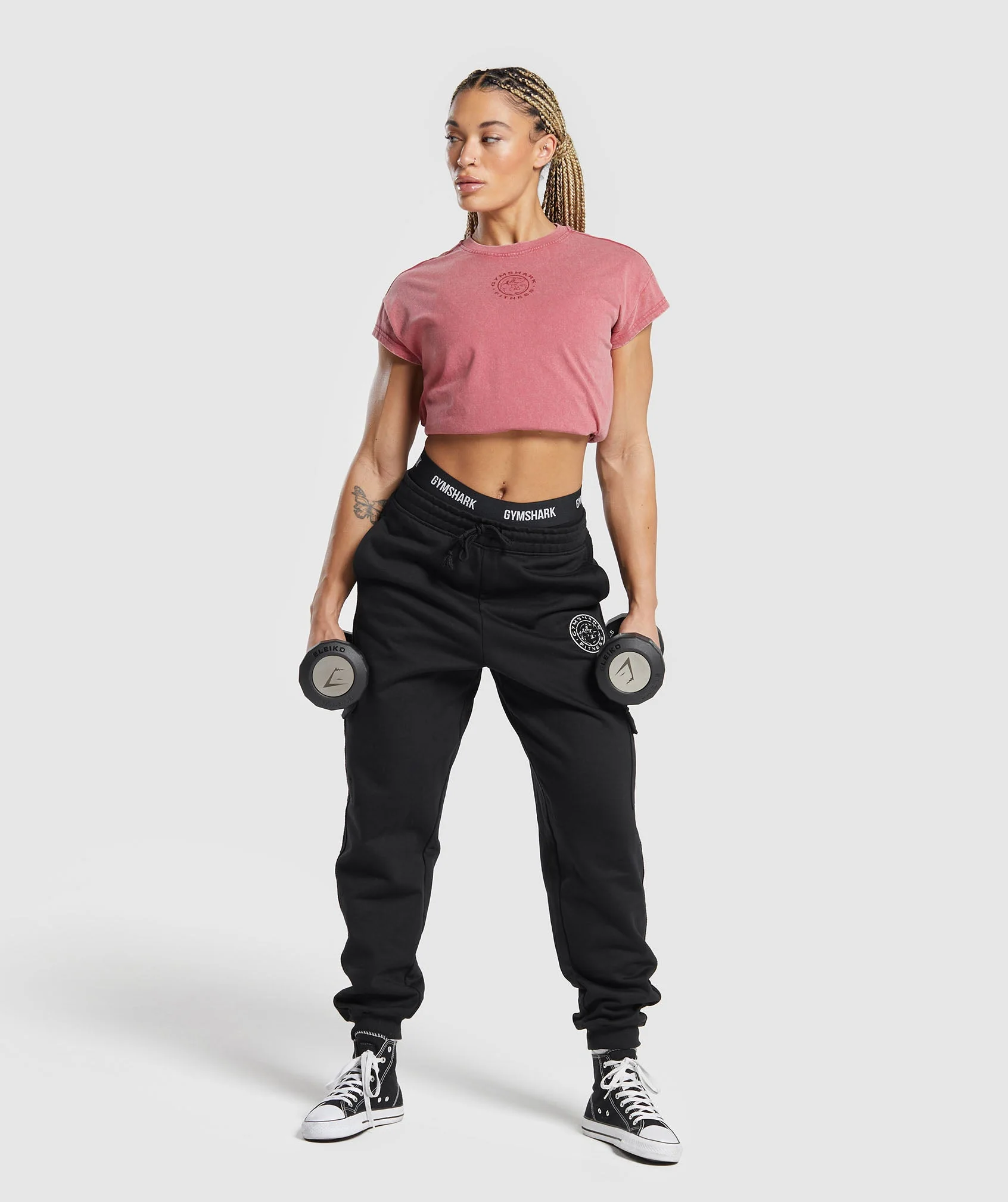 Gymshark Legacy Washed Oversized T-Shirt - Vintage Pink - Image 4