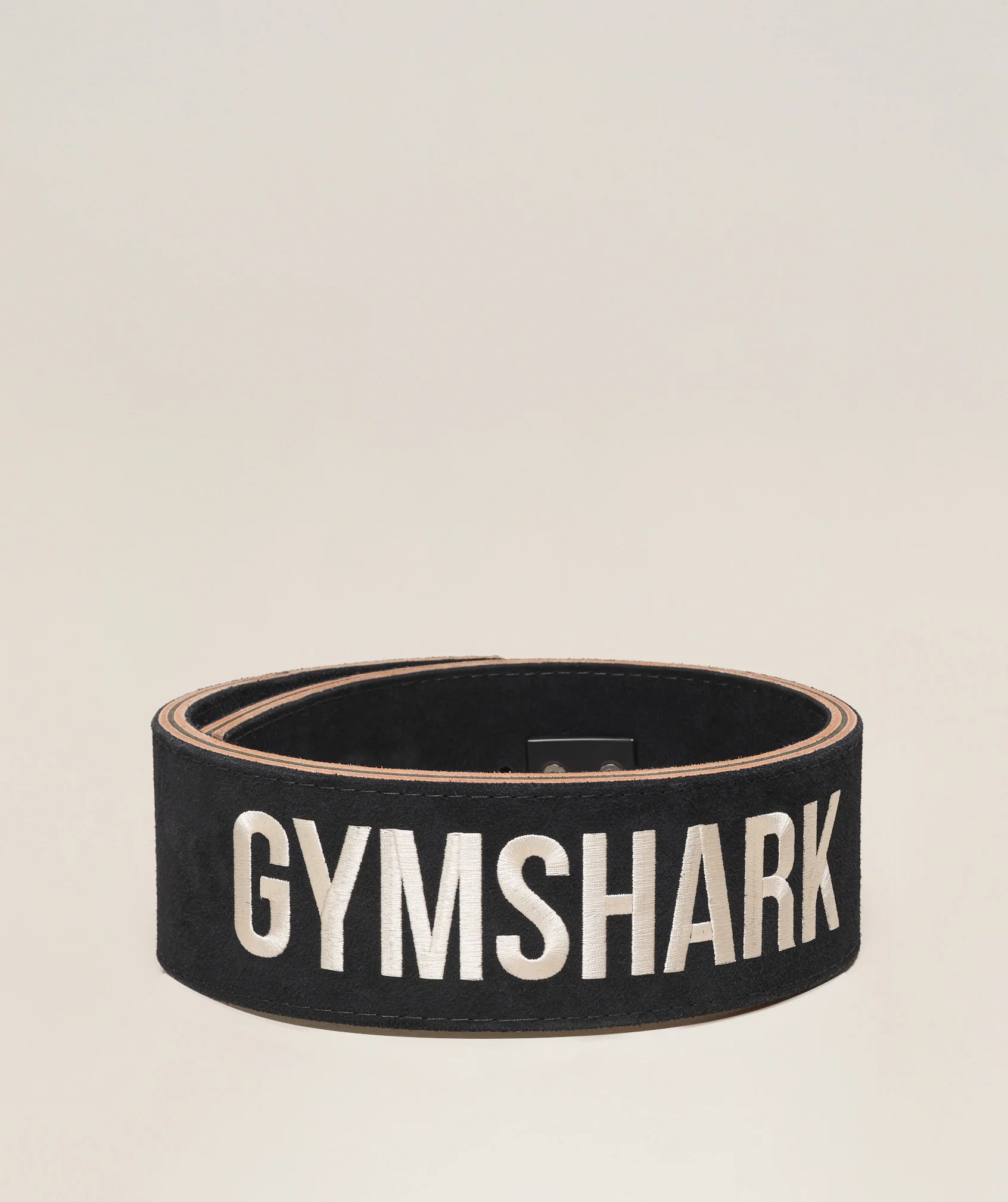 Gymshark Lever Lifting Belt - Black/Ecru White