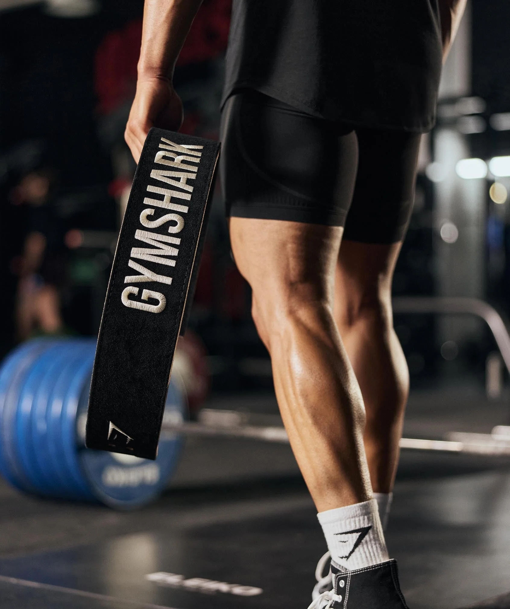 Gymshark Lever Lifting Belt - Black/Ecru White - Image 6