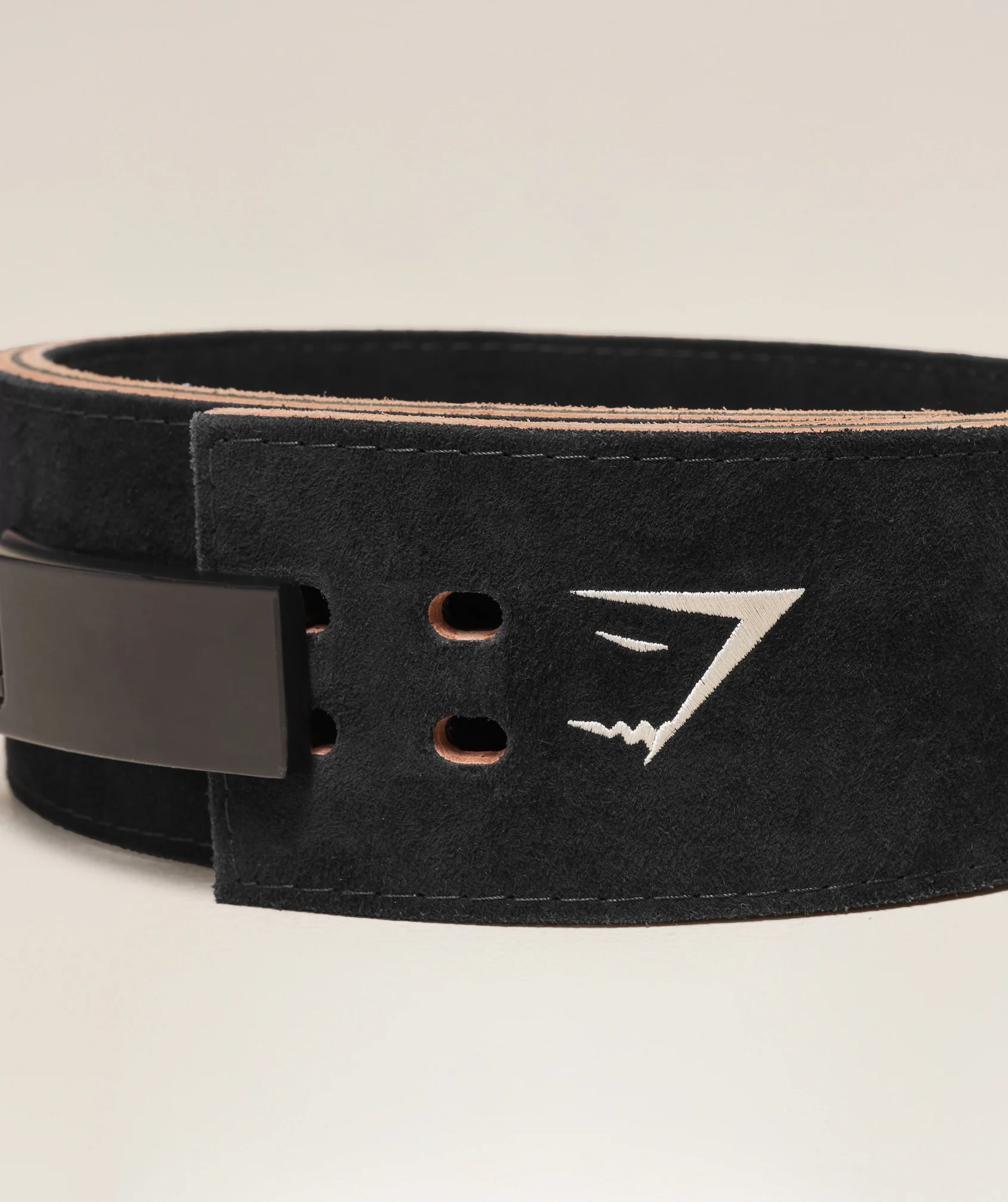 Gymshark Lever Lifting Belt - Black/Ecru White - Image 8