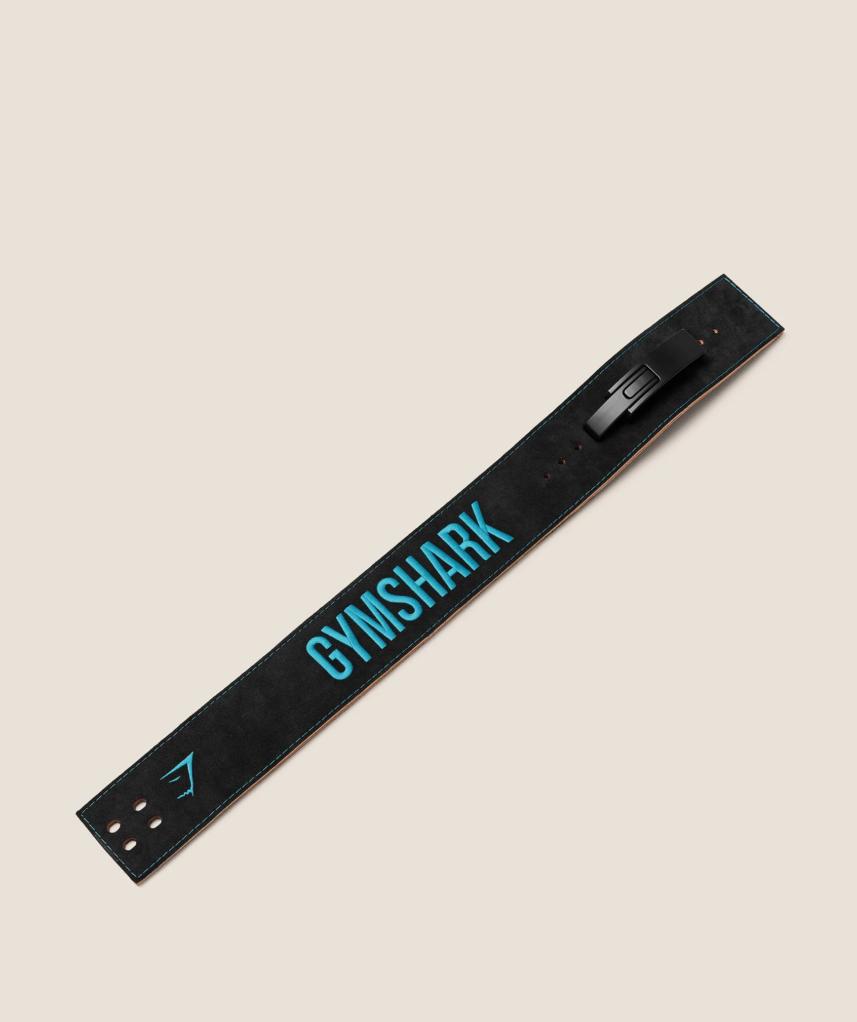 Gymshark Lever Lifting Belt - Black/Brand Blue - Image 3