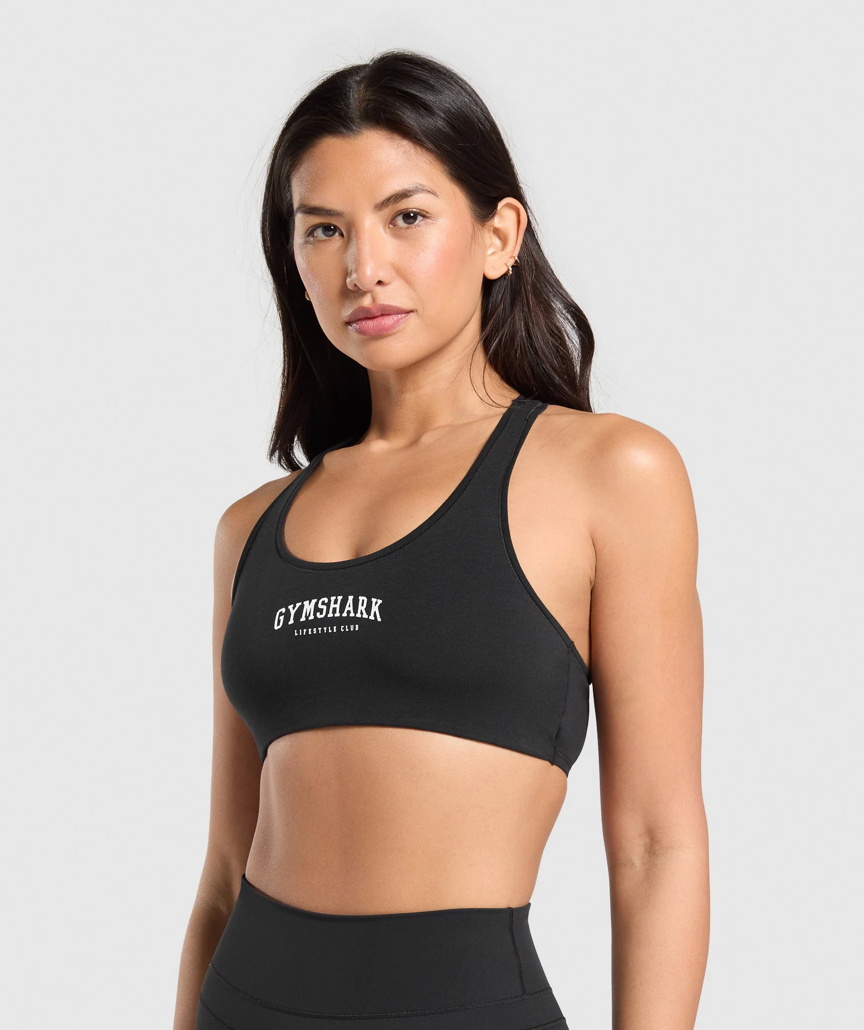 Gymshark Lifestyle Club Cotton Bralette - Black - Image 3