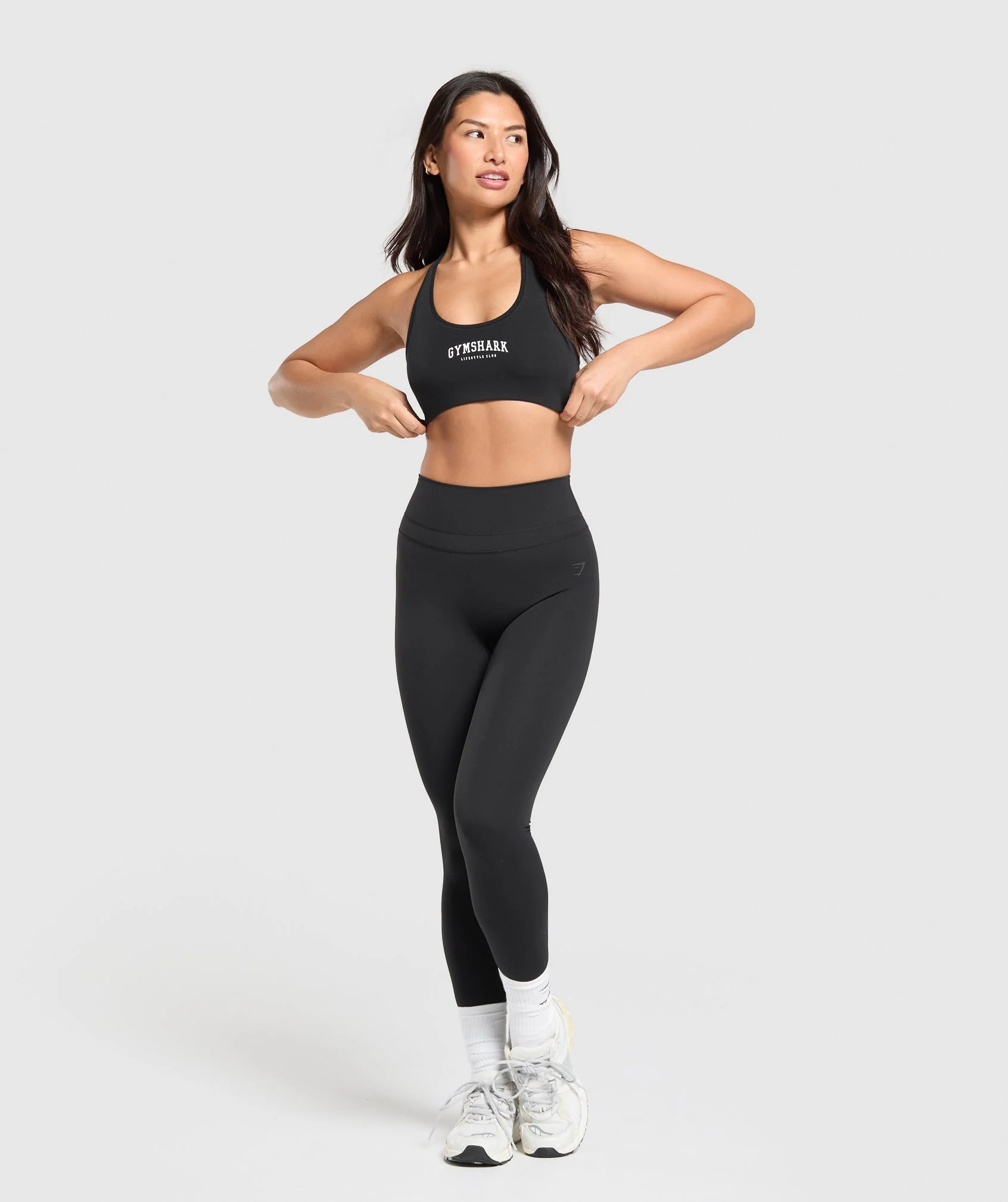 Gymshark Lifestyle Club Cotton Bralette - Black - Image 4