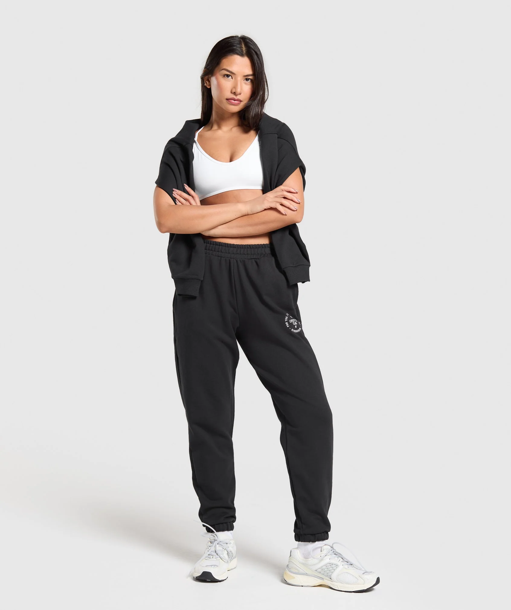Gymshark Lifestyle Club Graphic Joggers - Black - Image 4