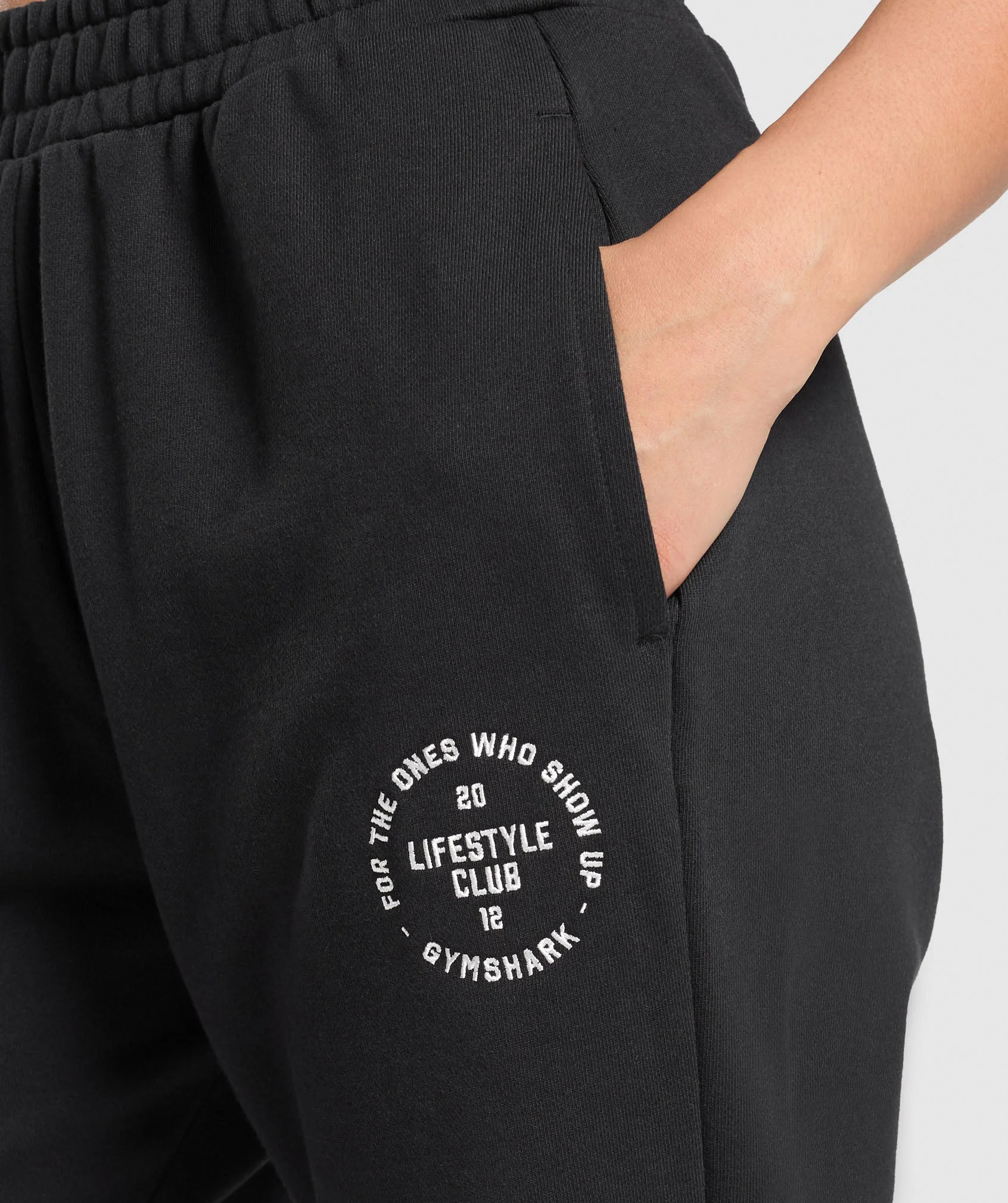 Gymshark Lifestyle Club Graphic Joggers - Black - Image 5