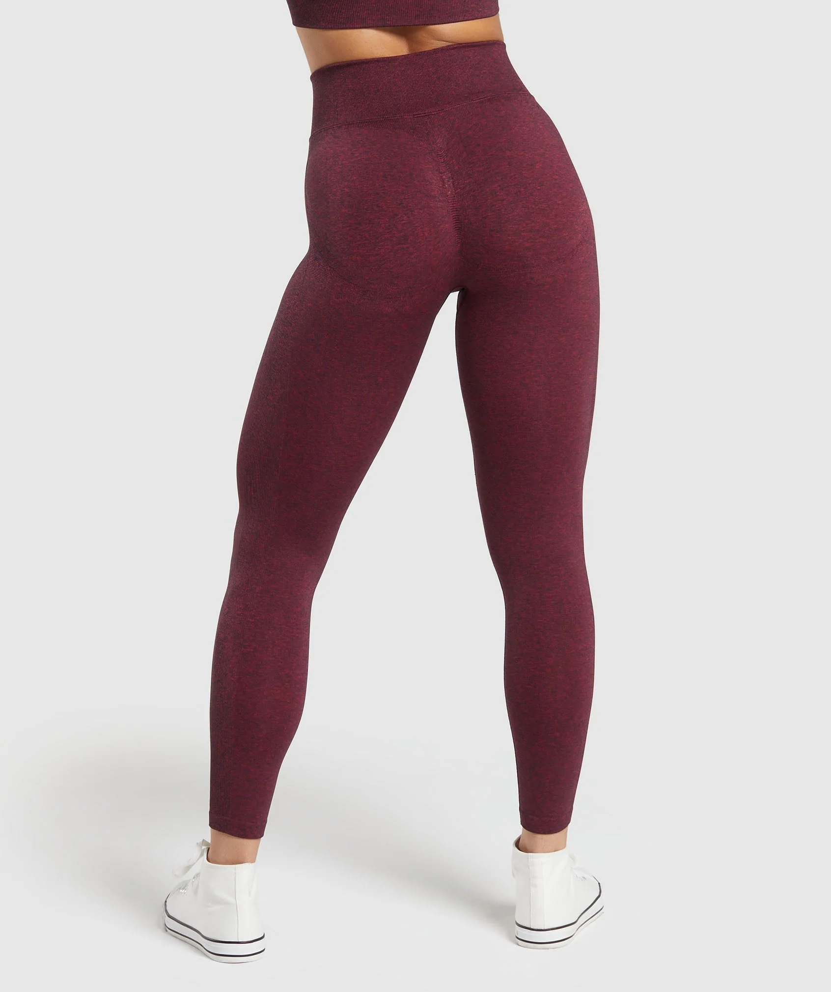 Gymshark Lift Seamless Leggings - Vintage Pink/Black Marl - Image 5
