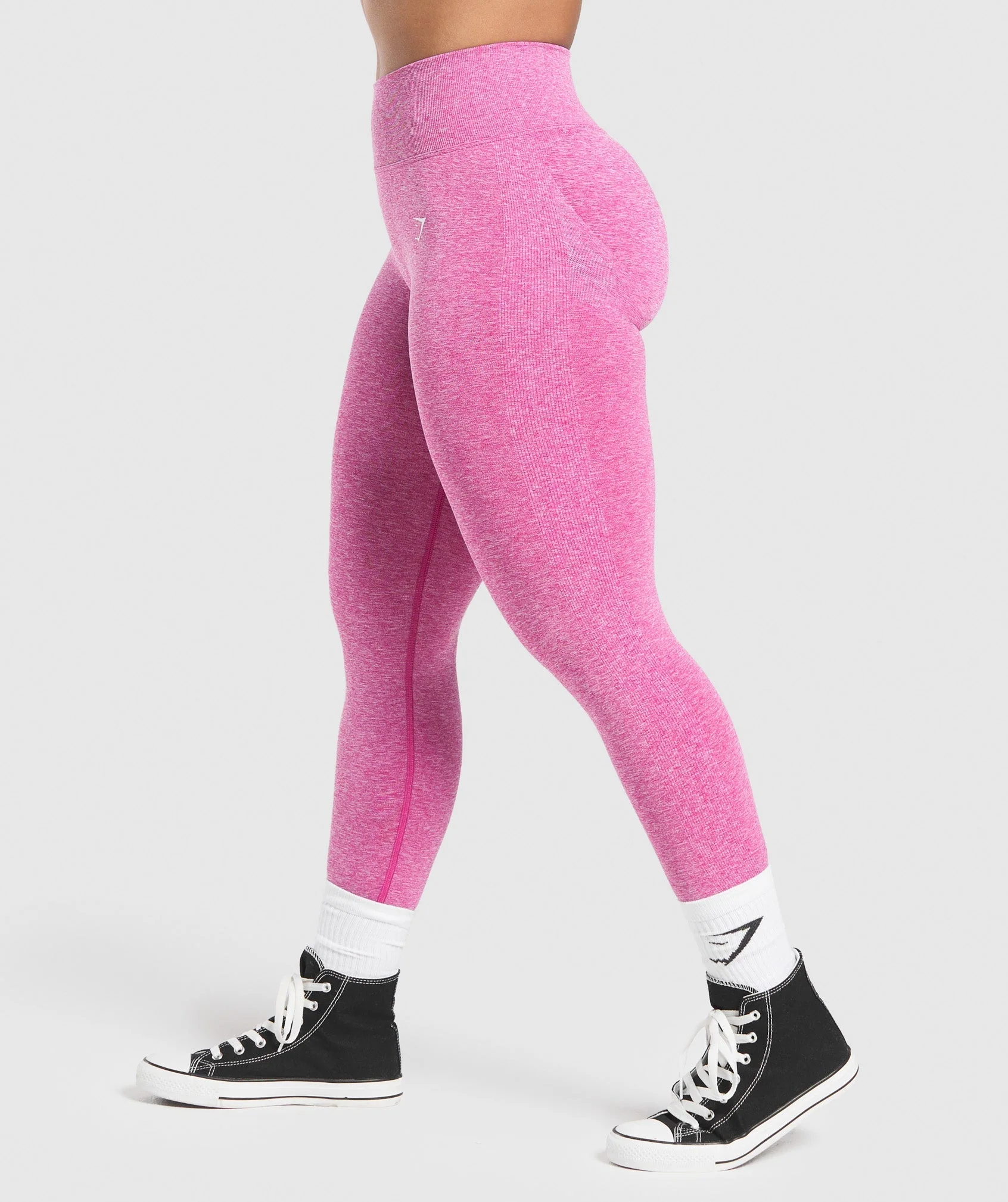 Gymshark Lift Seamless Leggings - Winning Pink/White Marl - Image 8