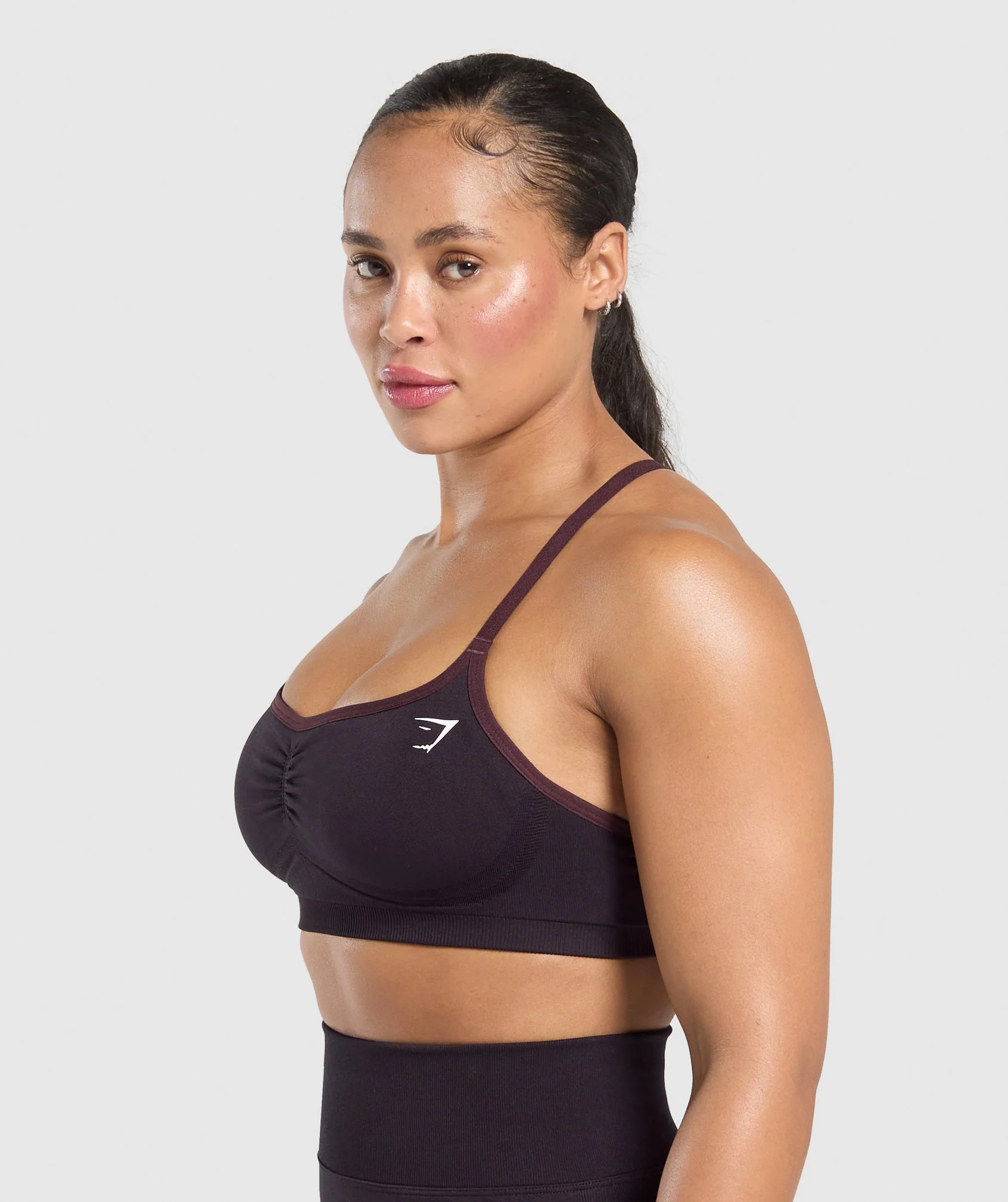 Gymshark Lift Seamless Sports Bra - Depth Purple/Black Marl - Image 3