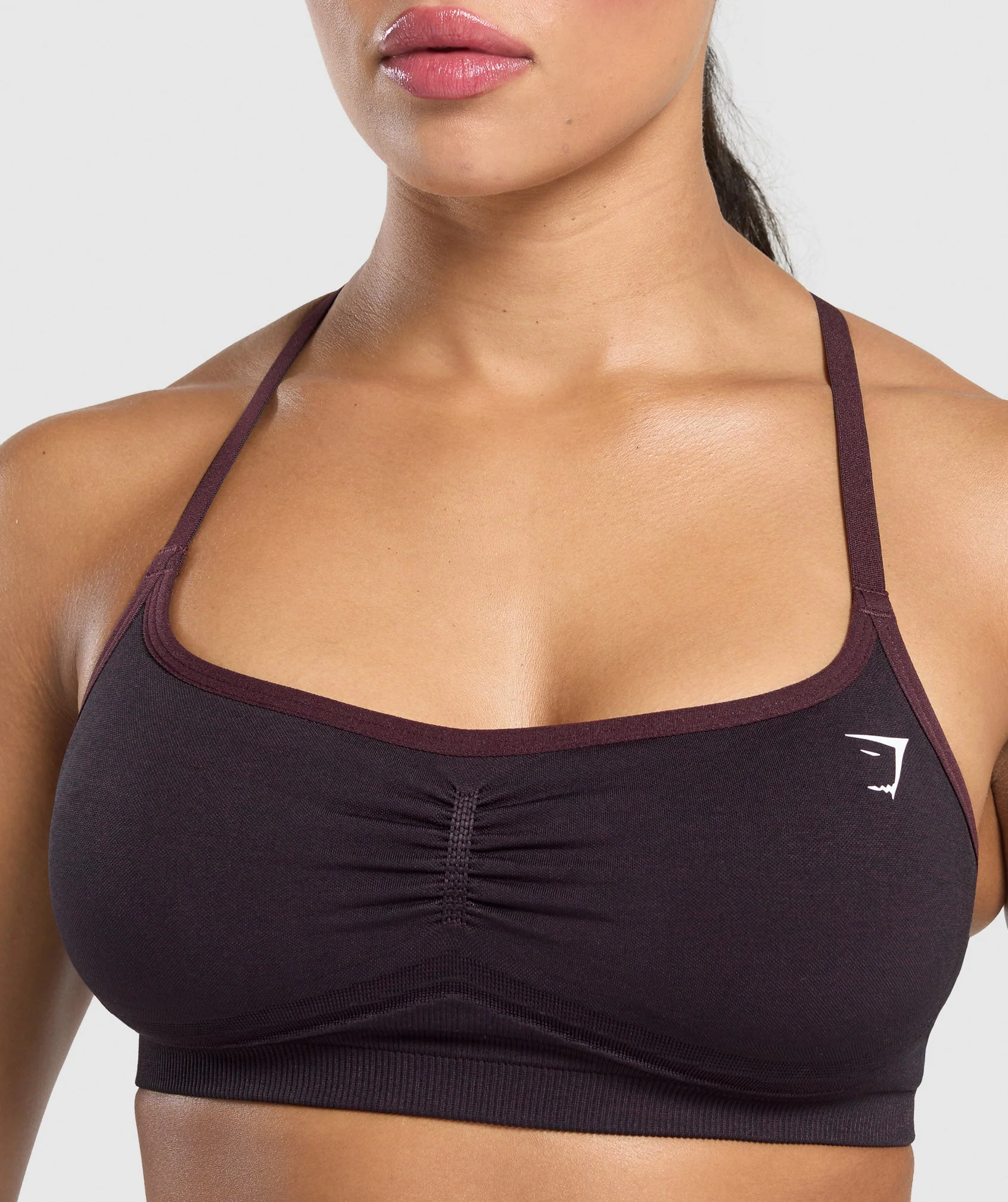 Gymshark Lift Seamless Sports Bra - Depth Purple/Black Marl - Image 5