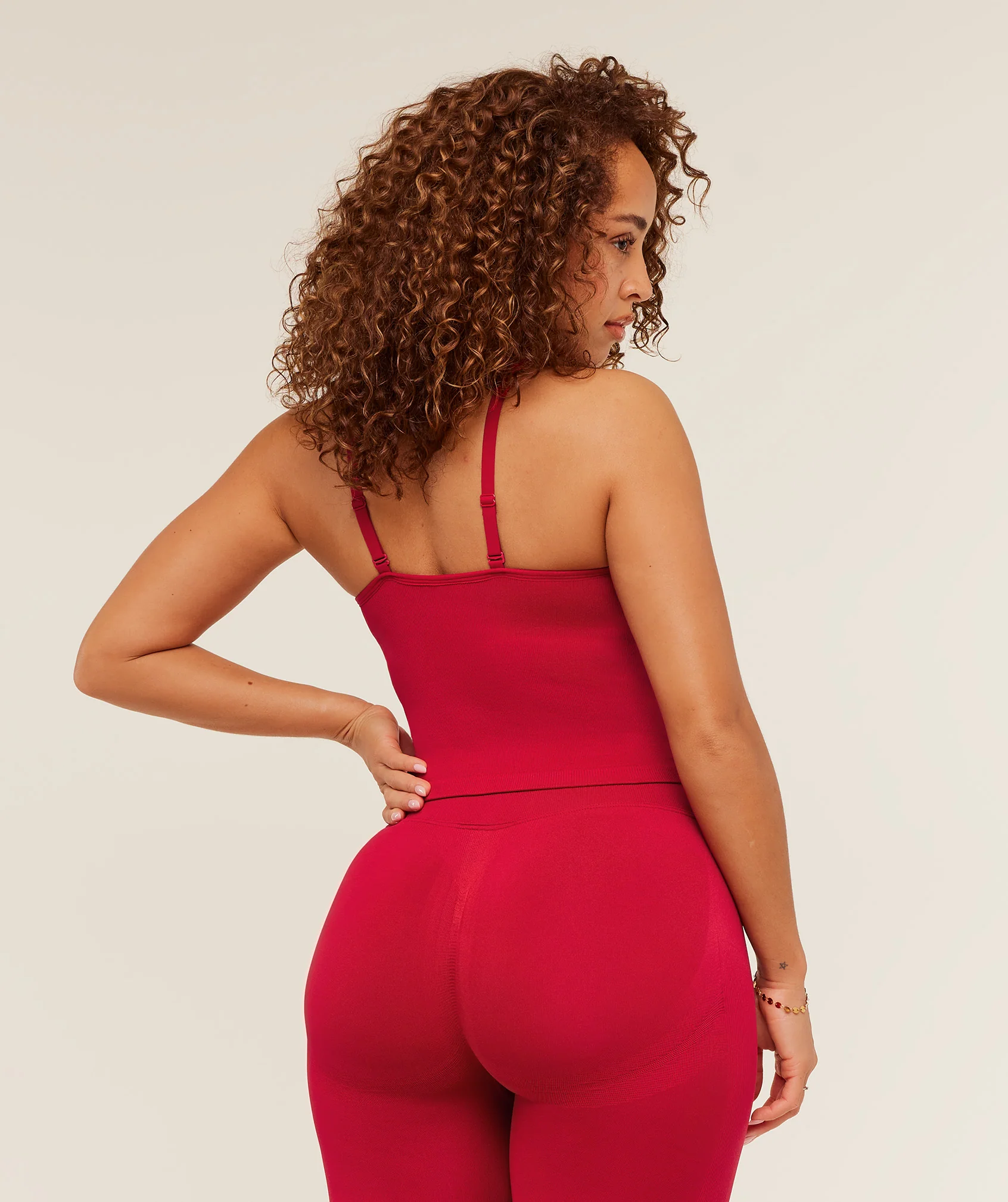 Gymshark Lift Seamless Tank with Shelf - Carmine Red - Image 3