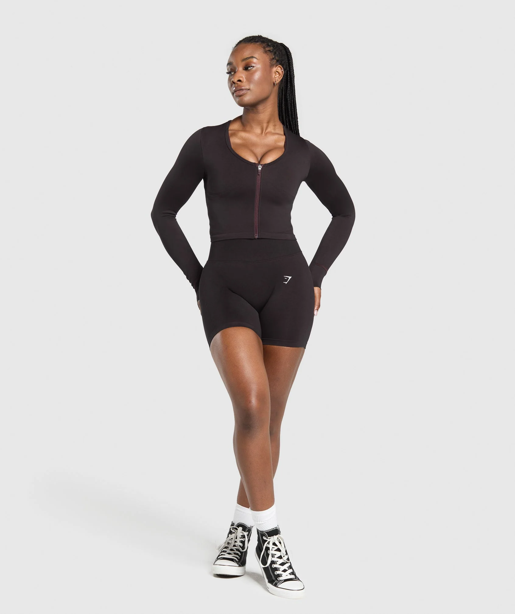 Gymshark Lift Seamless Zip Up Jacket - Depth Purple/Black Marl - Image 8