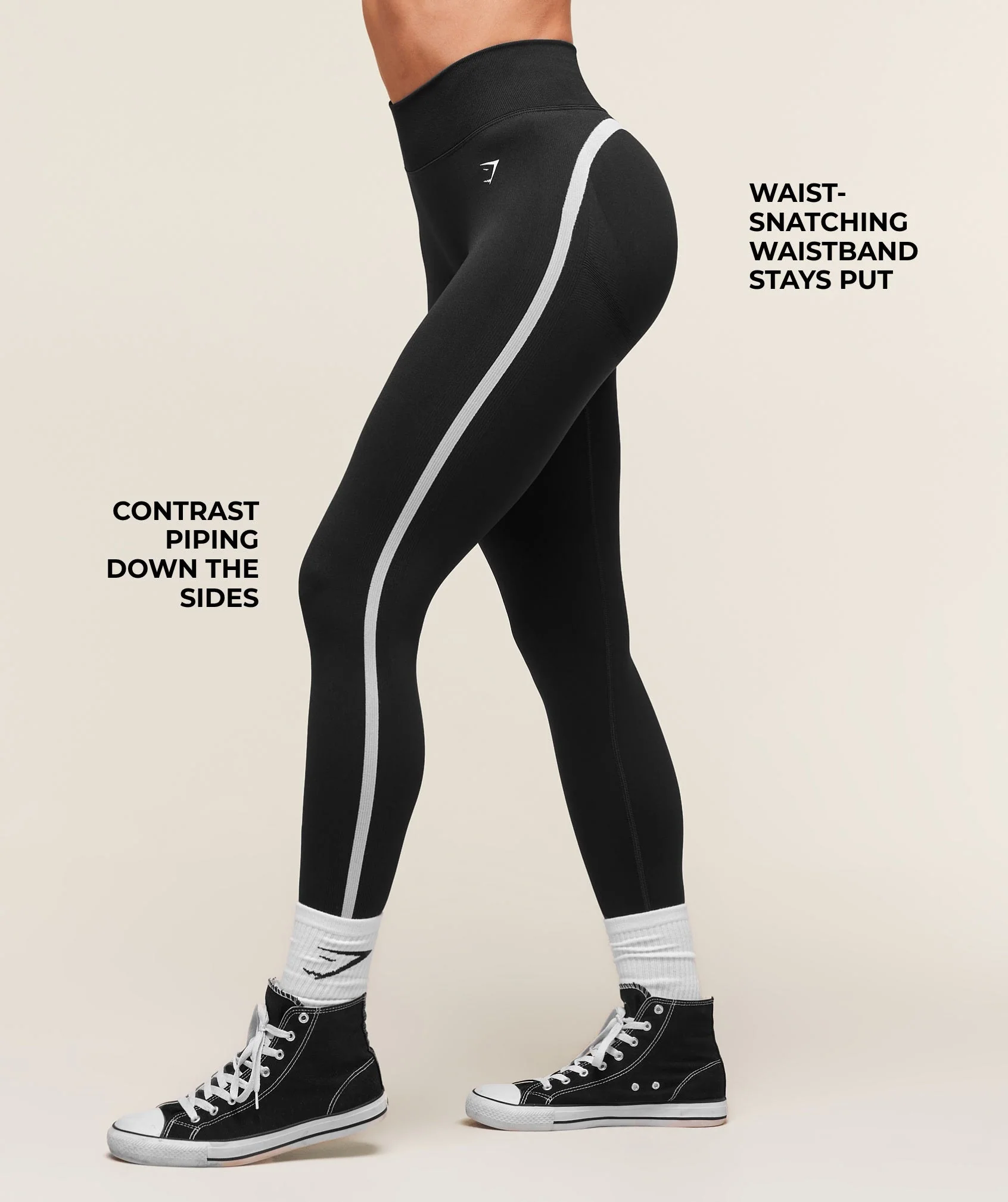 Gymshark Lift Campus Seamless Leggings - Black - Image 2