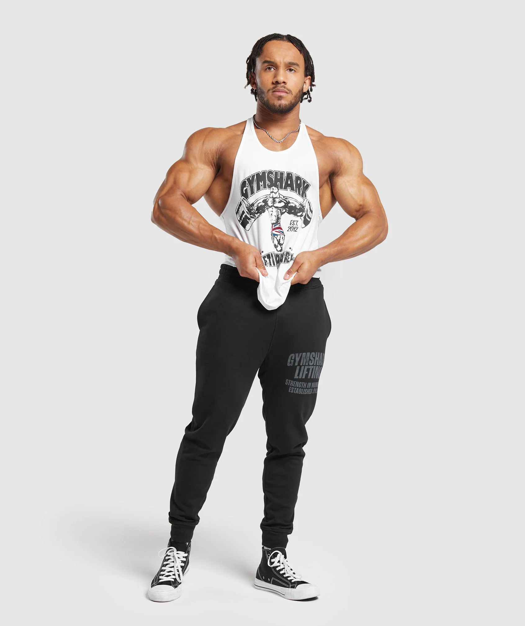 Gymshark Lifting Apparel Stringer - White - Image 4