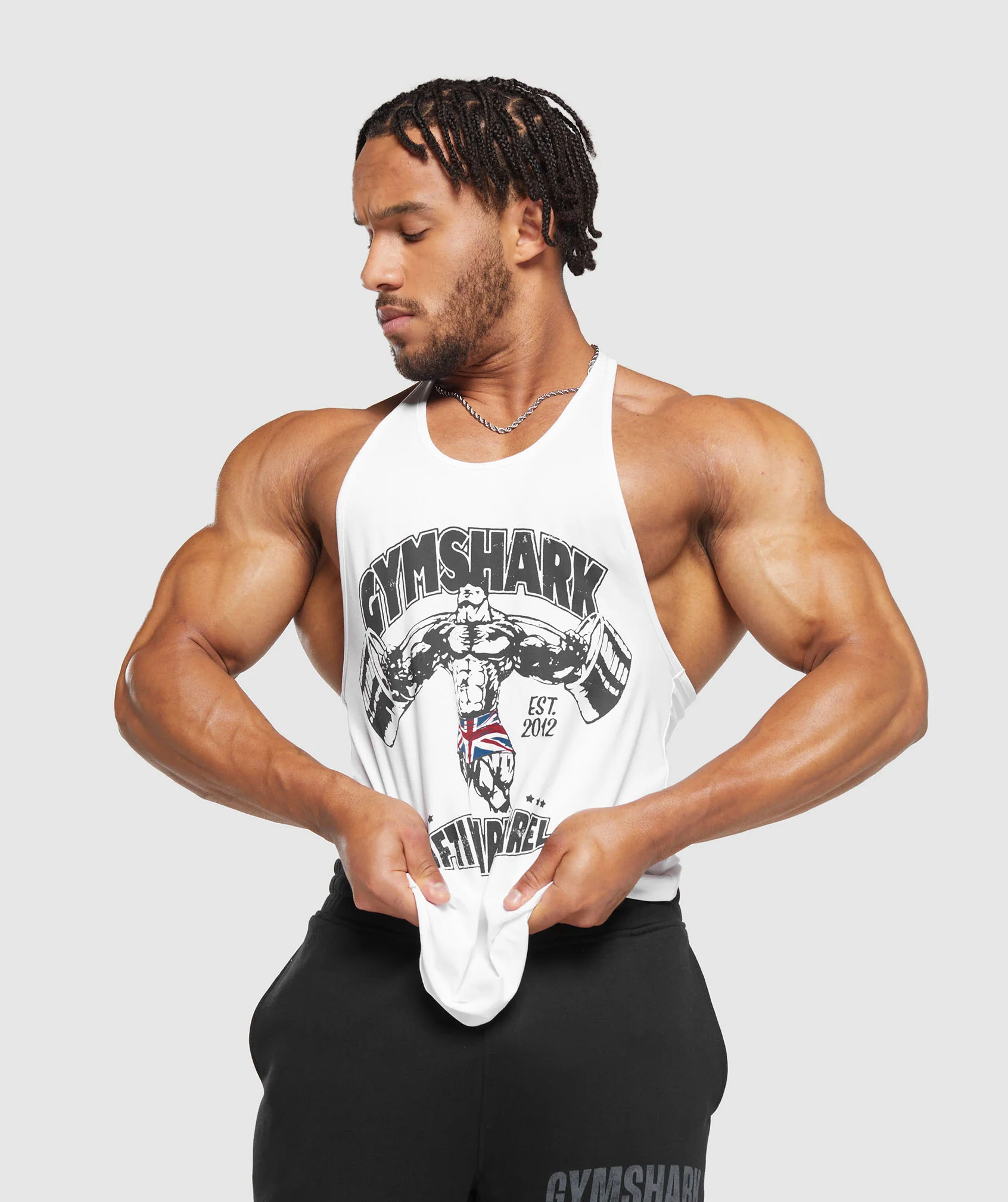 Gymshark Lifting Apparel Stringer - White - Image 7