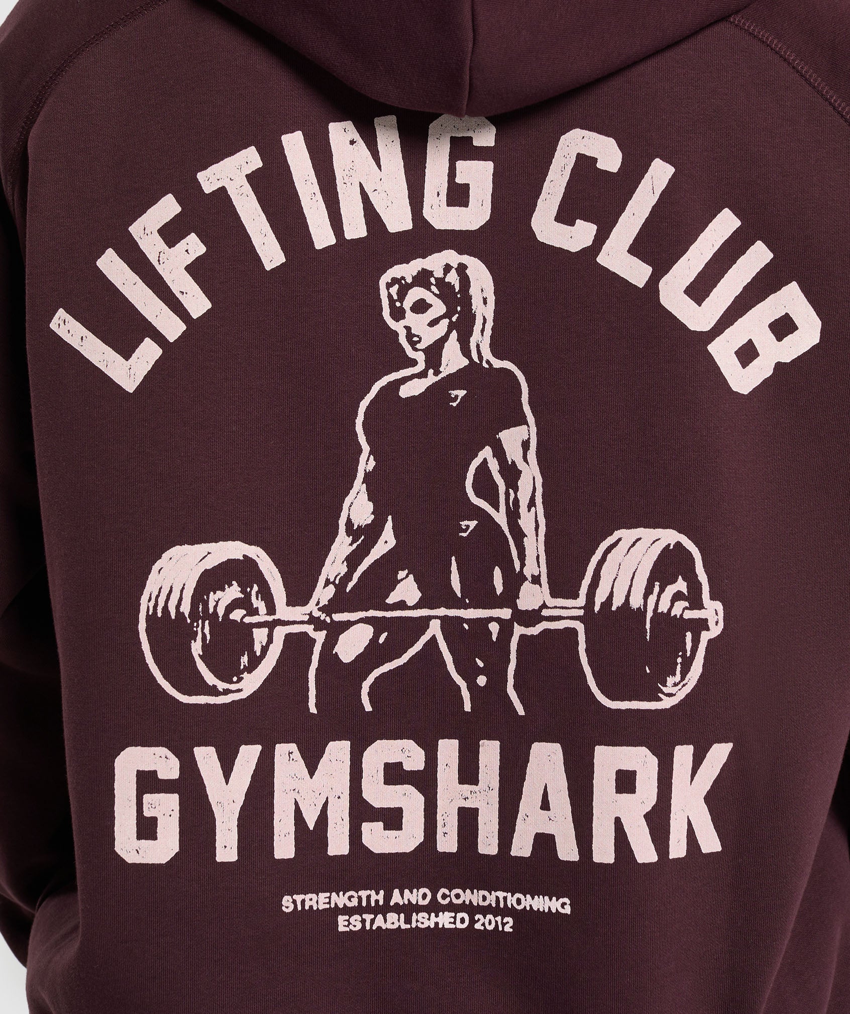 Gymshark Lifting Club Graphic Brushed Hoodie - Depth Purple - Image 6