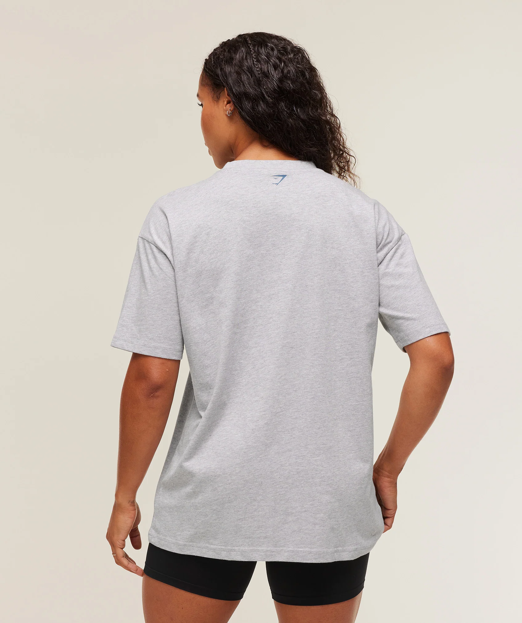 Gymshark Lifting Club Graphic Oversized T-Shirt - Light Grey Core Marl - Image 2