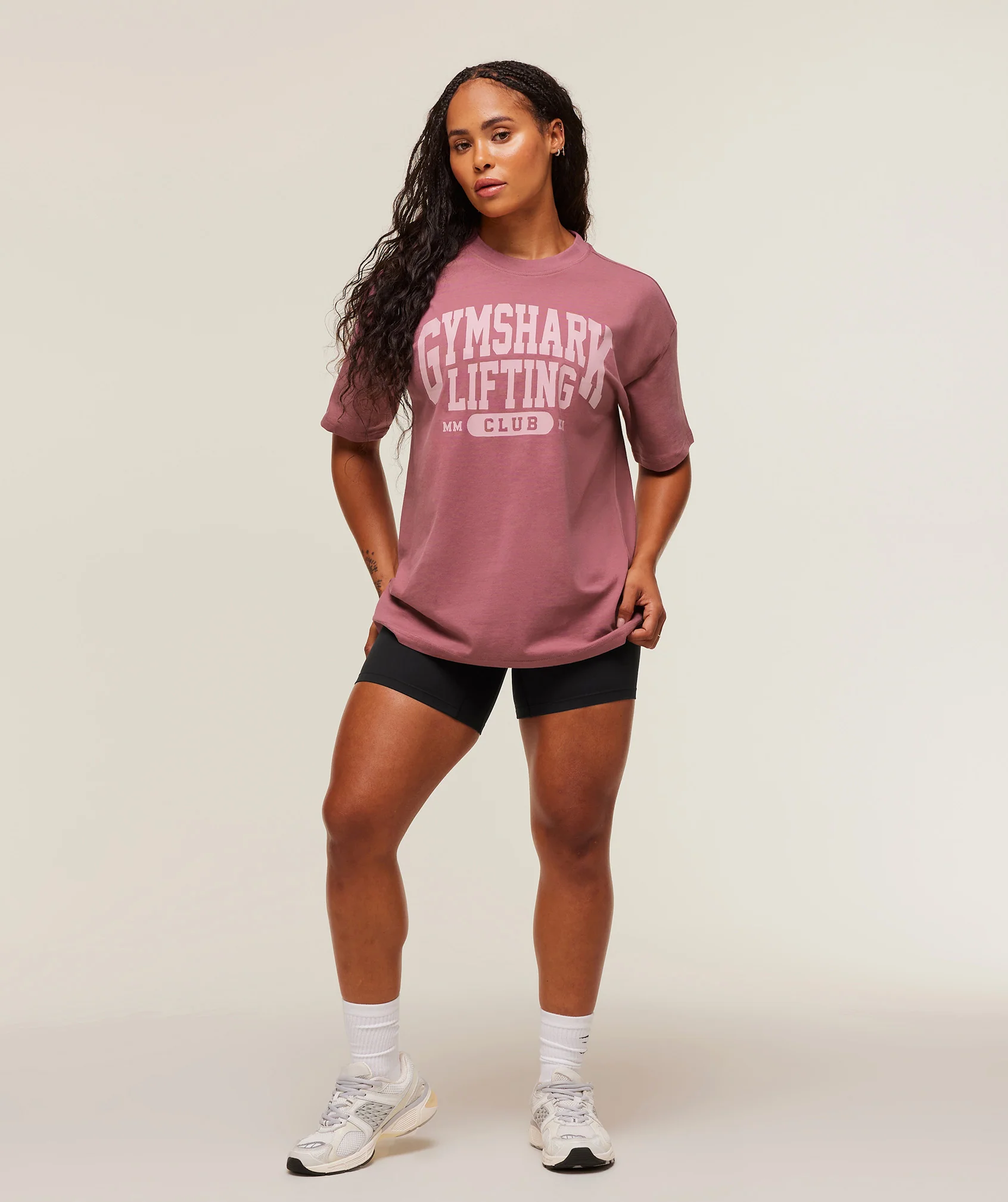 Gymshark Lifting Club Graphic Oversized T-Shirt - Reset Pink - Image 6