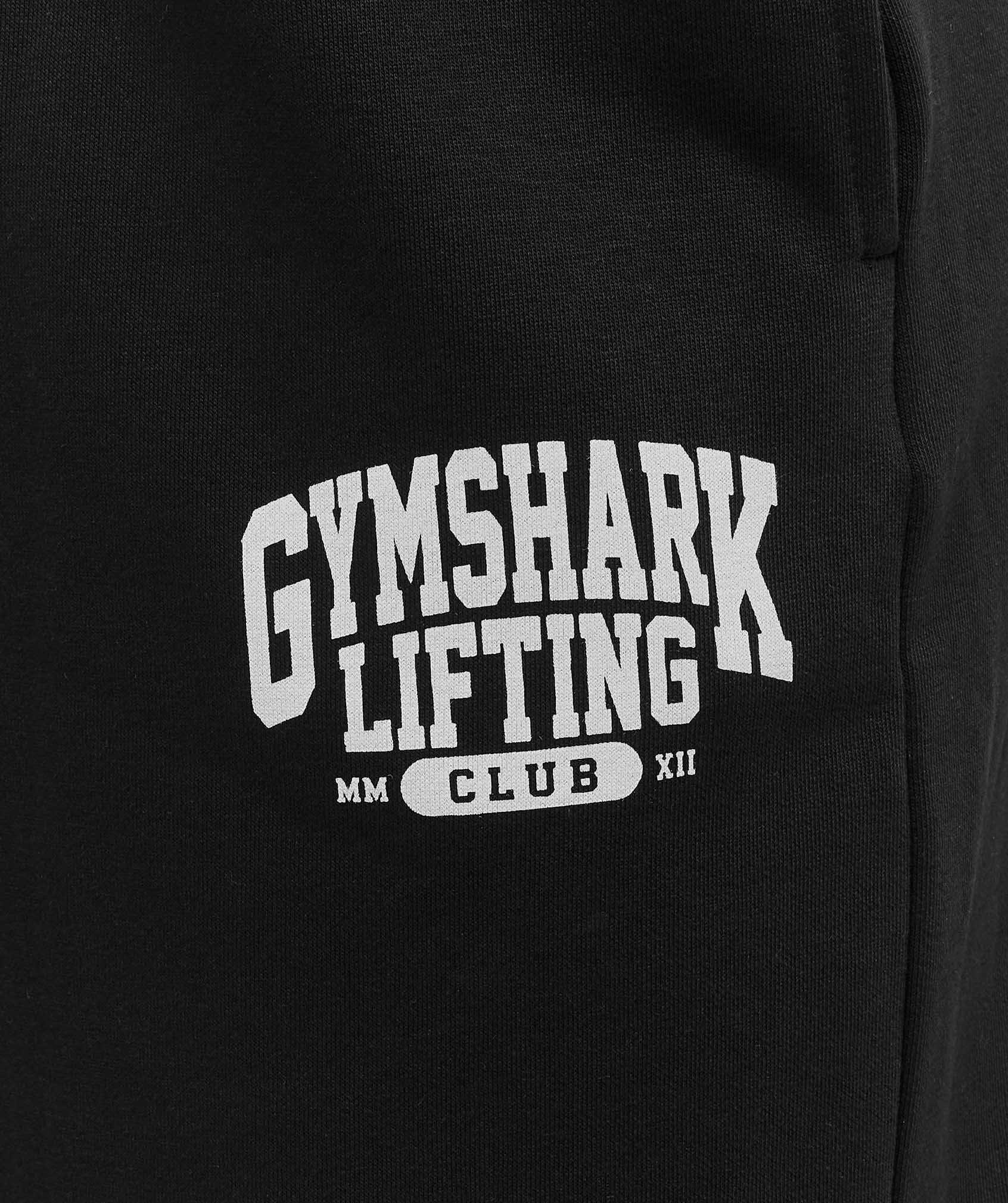 Gymshark Lifting Club Graphic Straight Leg Joggers - Black - Image 5