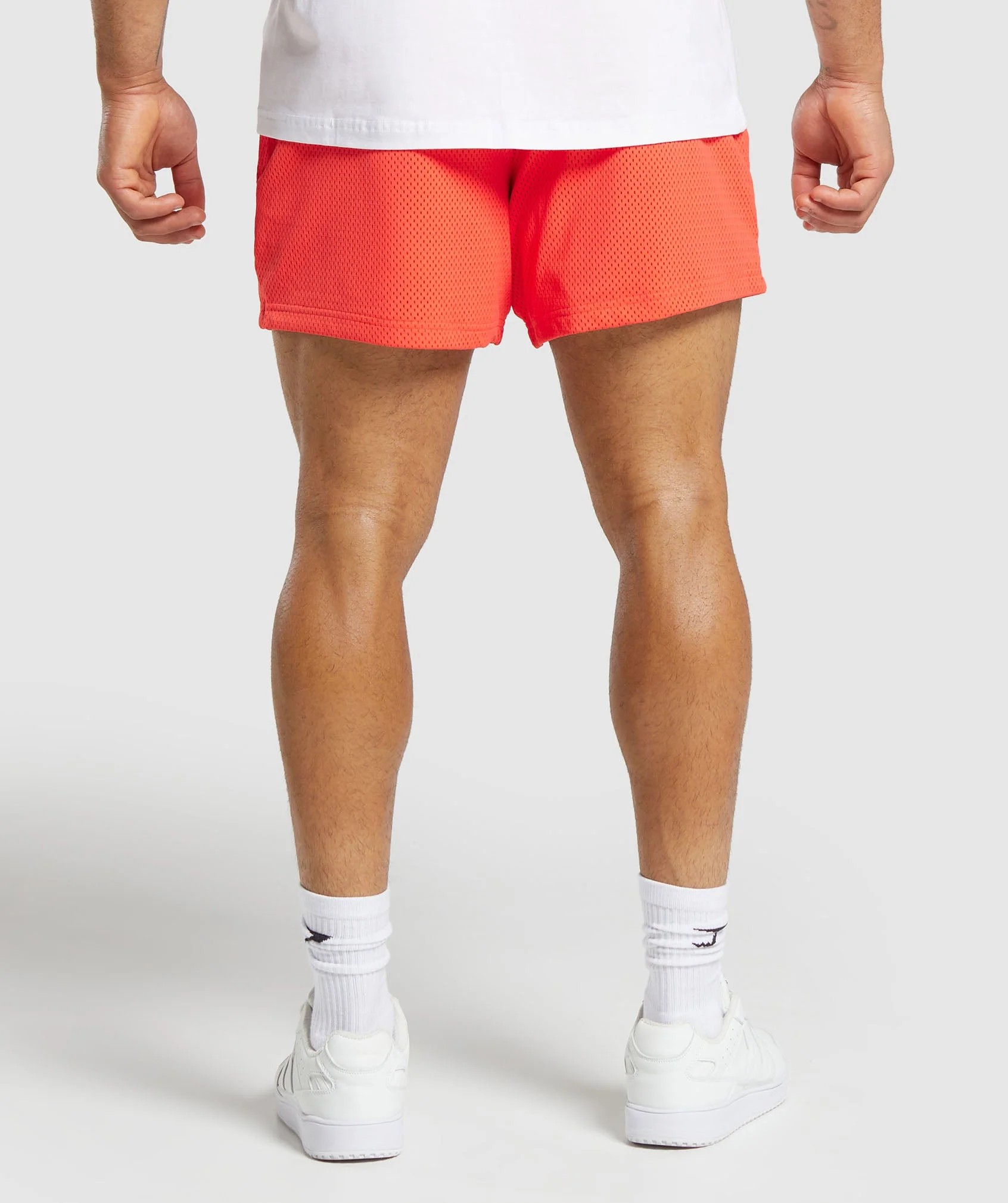 Gymshark Lifting Club Mesh 5" Shorts - Wannabe Orange - Image 2