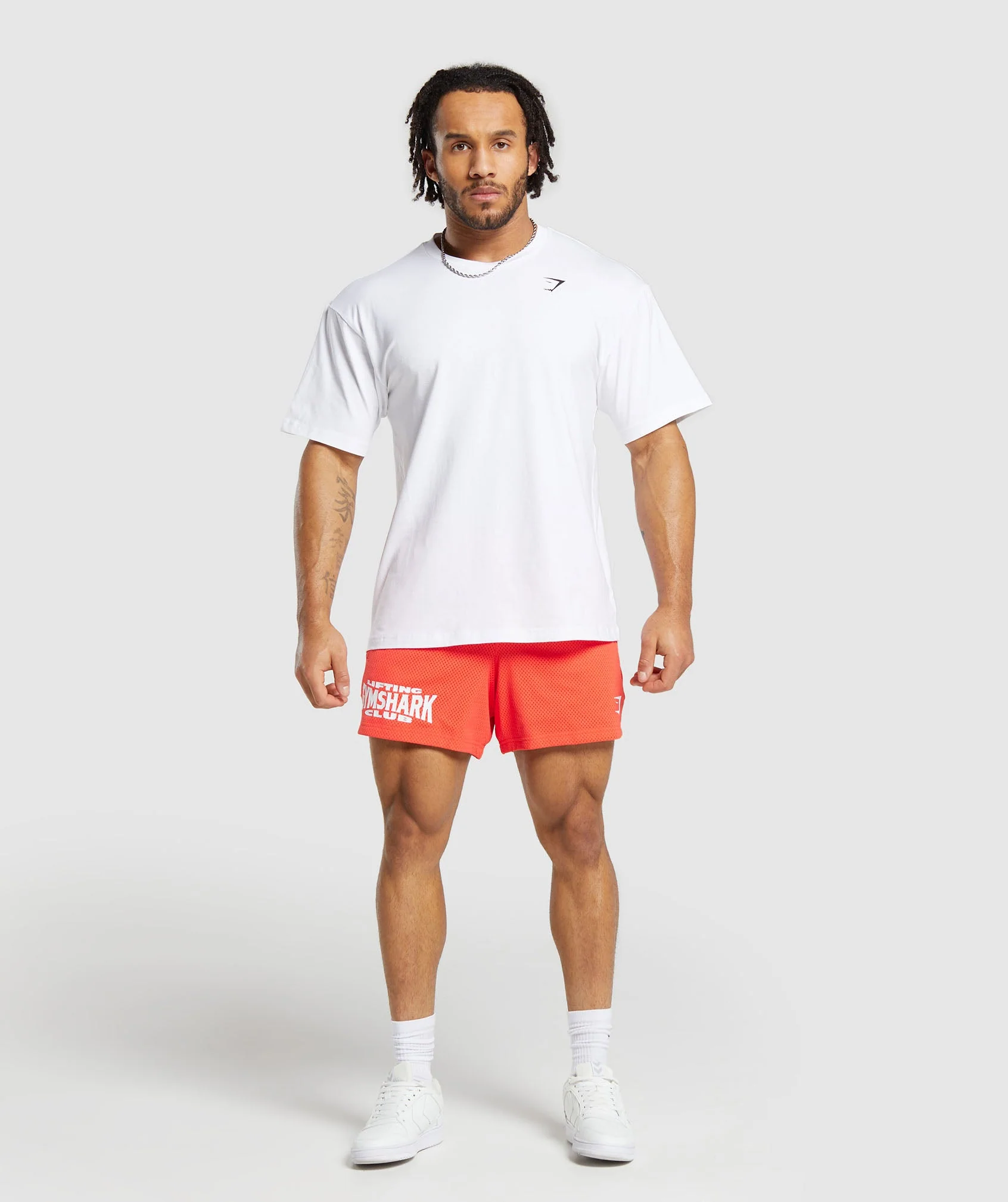Gymshark Lifting Club Mesh 5" Shorts - Wannabe Orange - Image 4