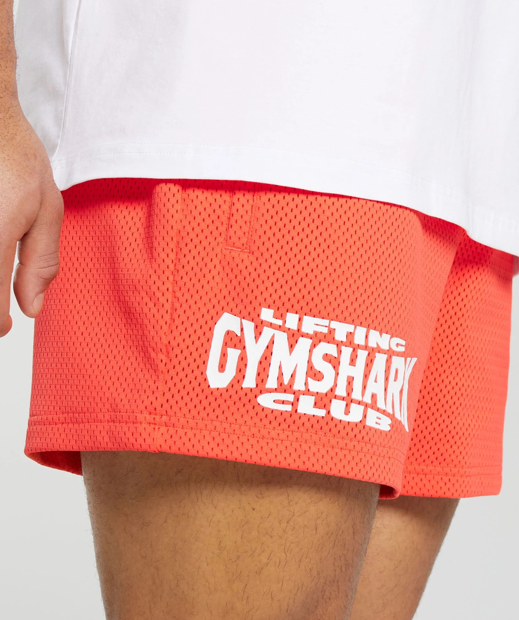 Gymshark Lifting Club Mesh 5" Shorts - Wannabe Orange - Image 5