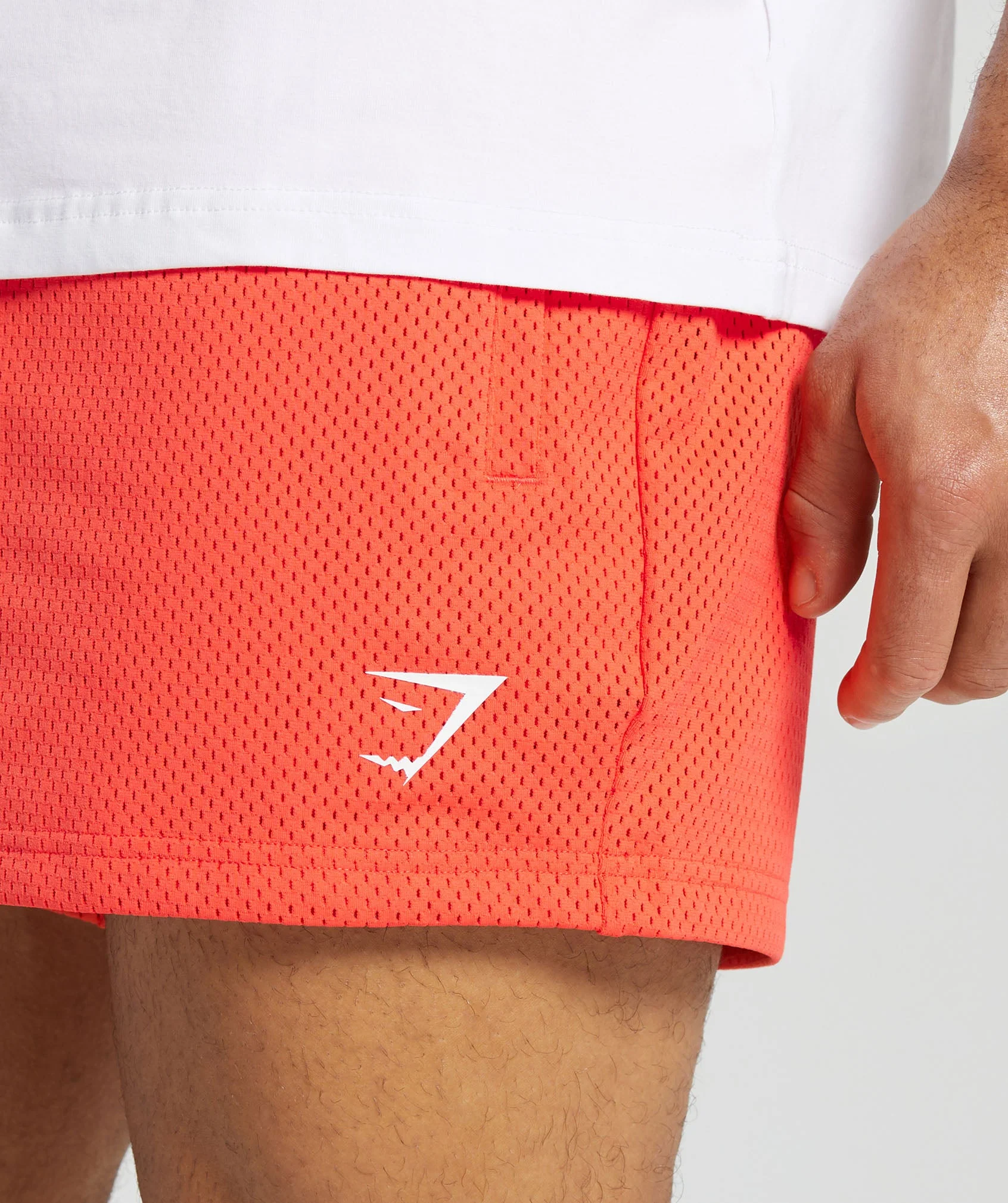 Gymshark Lifting Club Mesh 5" Shorts - Wannabe Orange - Image 7
