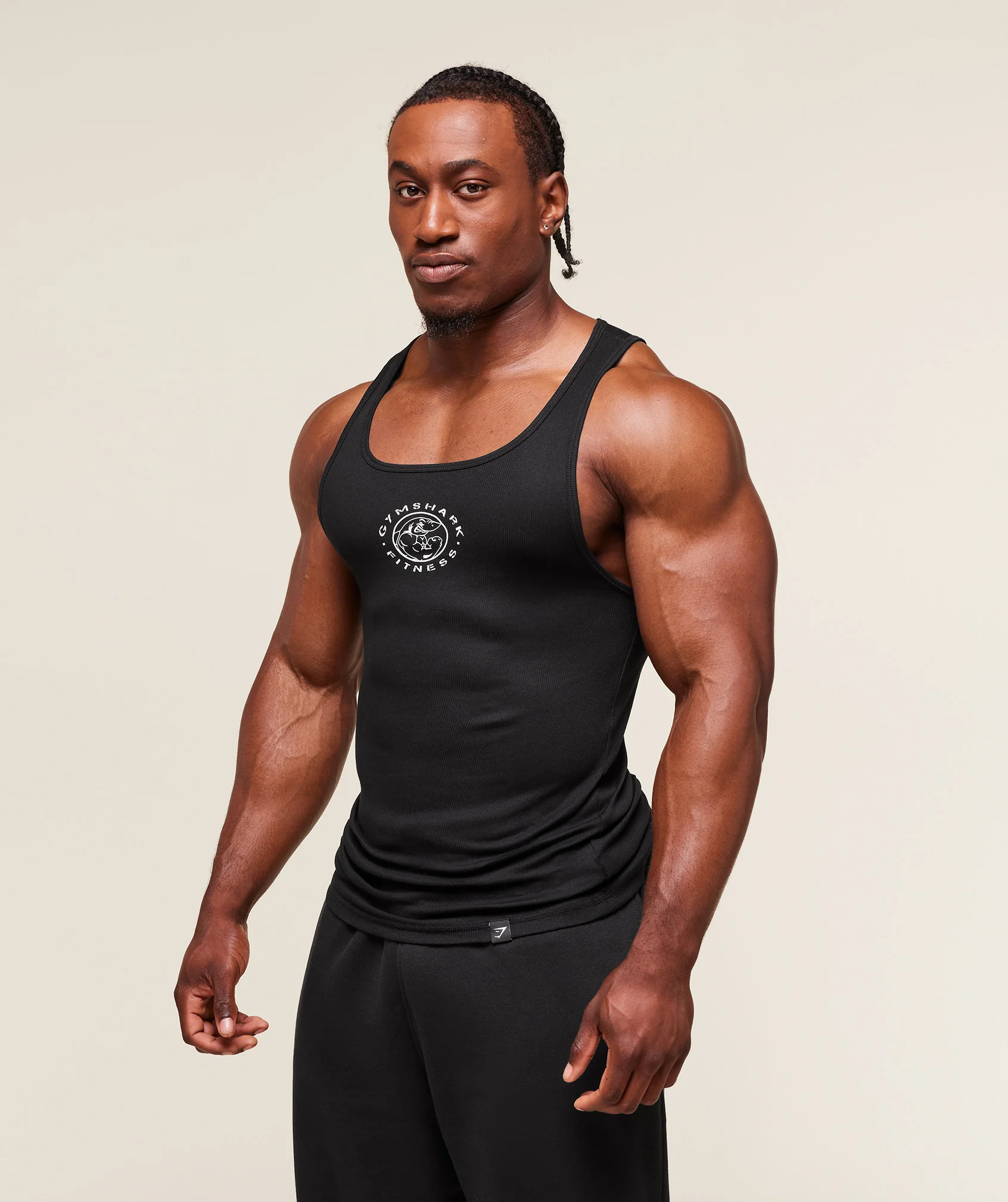 Gymshark Legacy Ribbed Tank - Black - Image 3