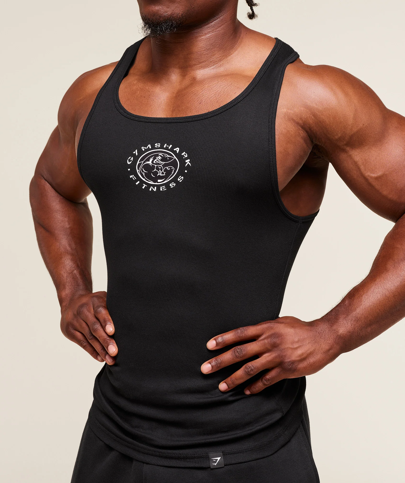 Gymshark Legacy Ribbed Tank - Black - Image 4