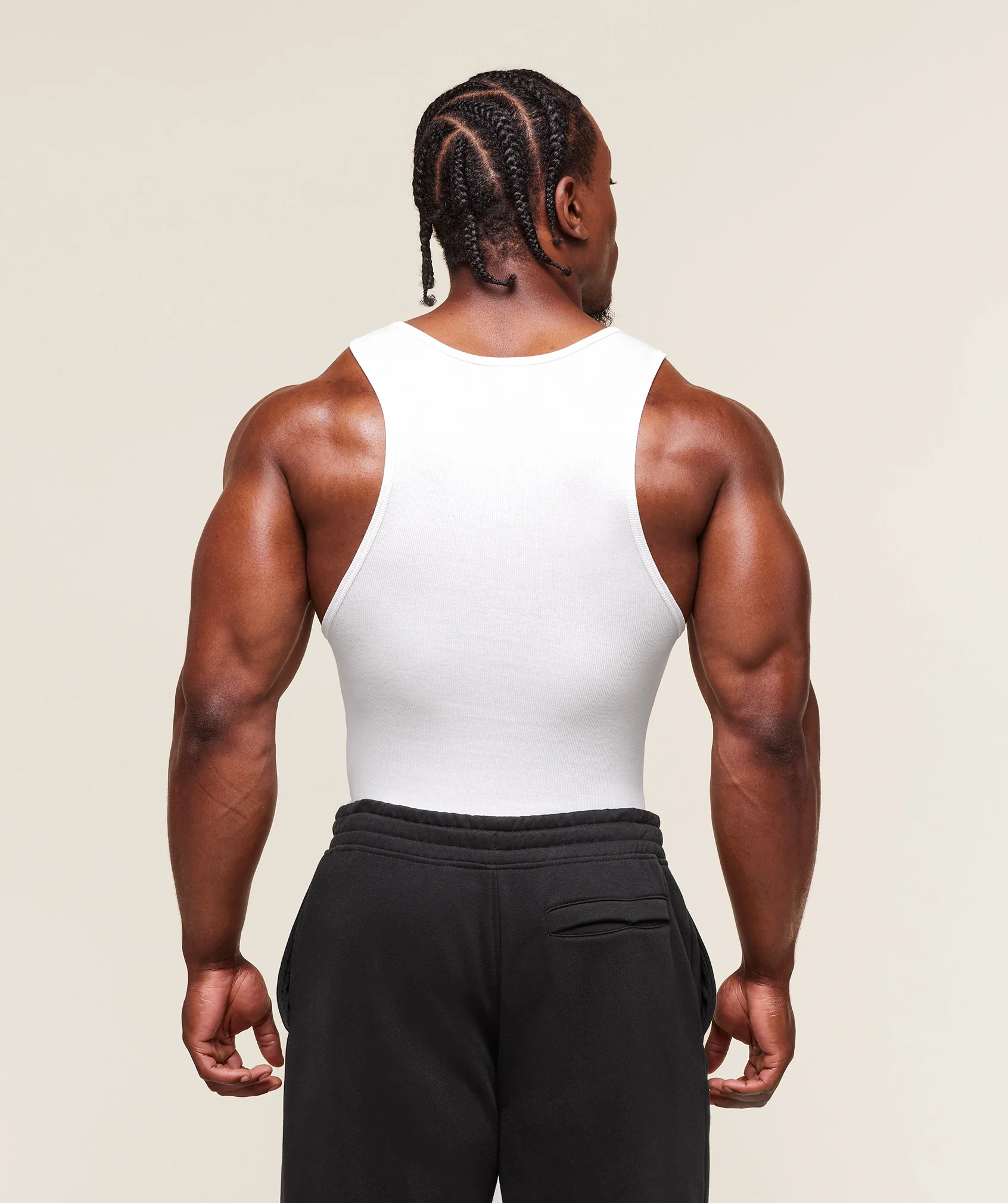 Gymshark Legacy Ribbed Tank - White - Image 2