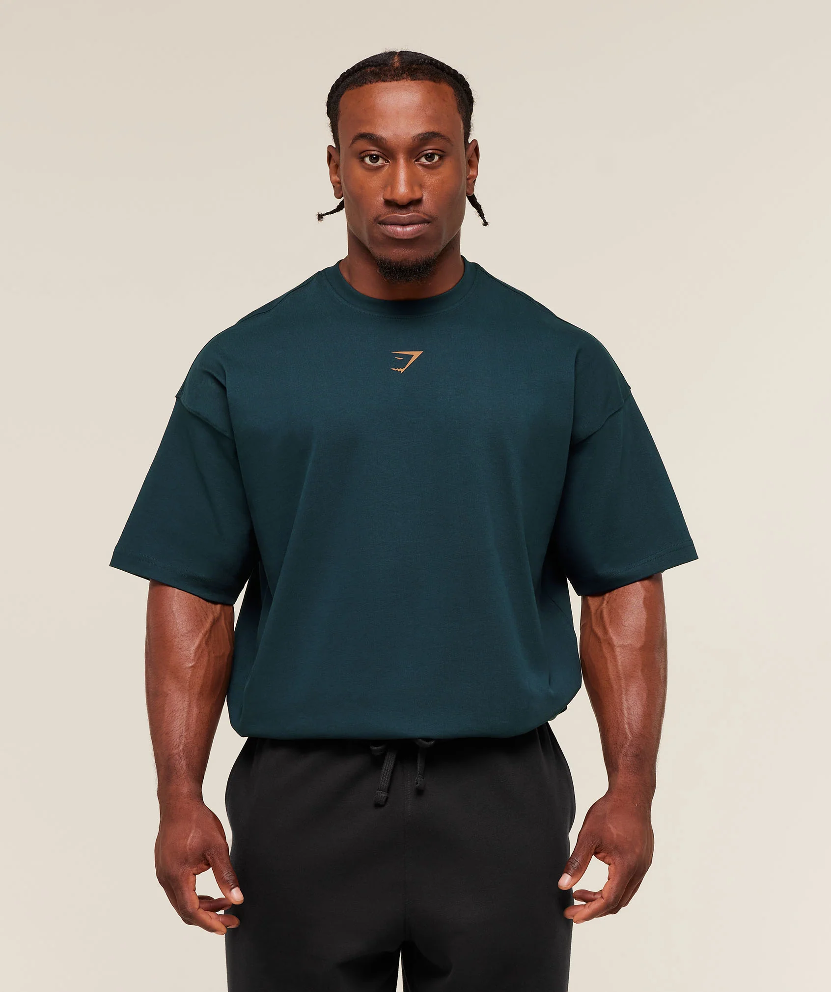 Gymshark Lifting Club T-Shirt - Deep Petrol Blue/Antique Gold - Image 2