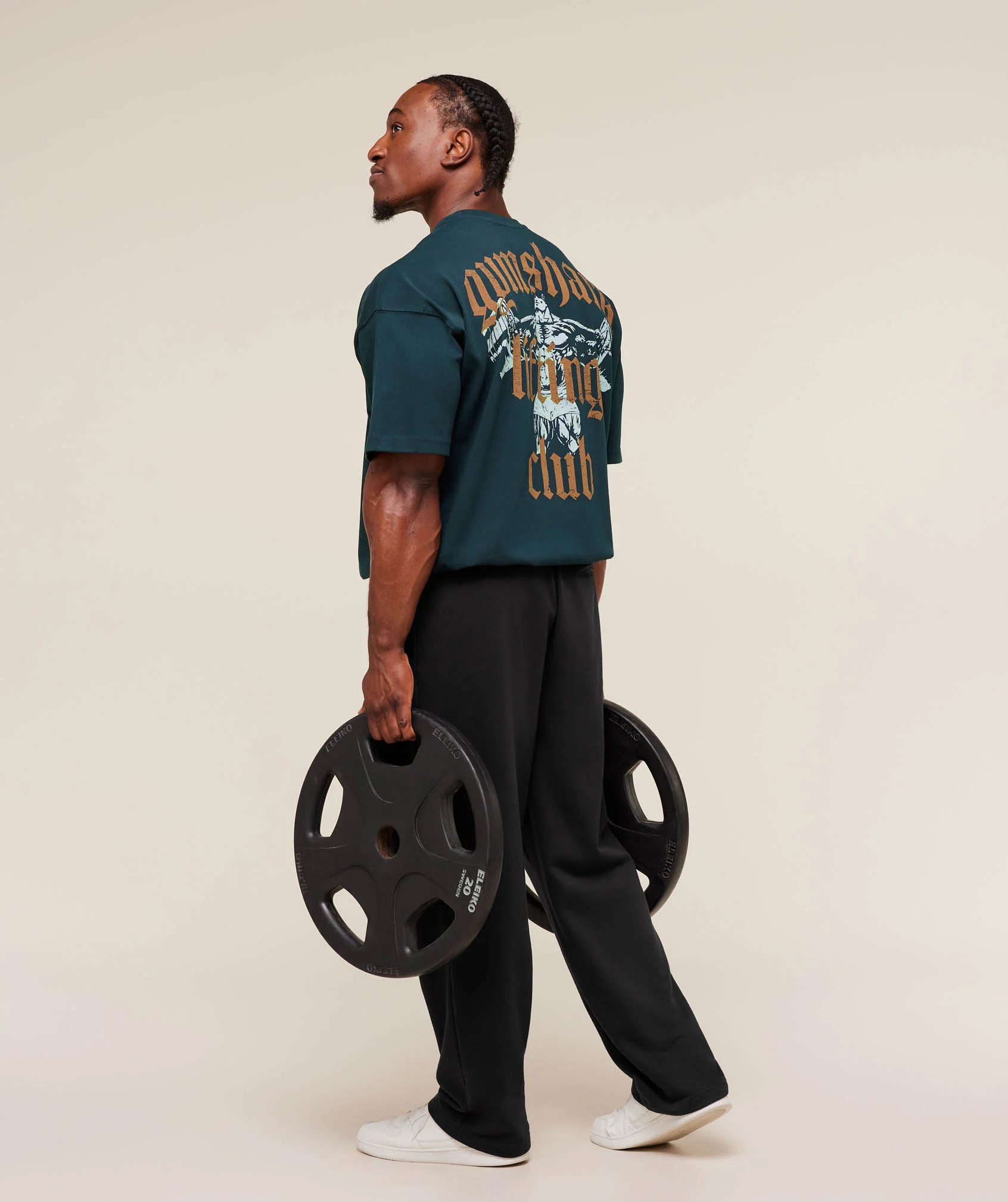 Gymshark Lifting Club T-Shirt - Deep Petrol Blue/Antique Gold - Image 4