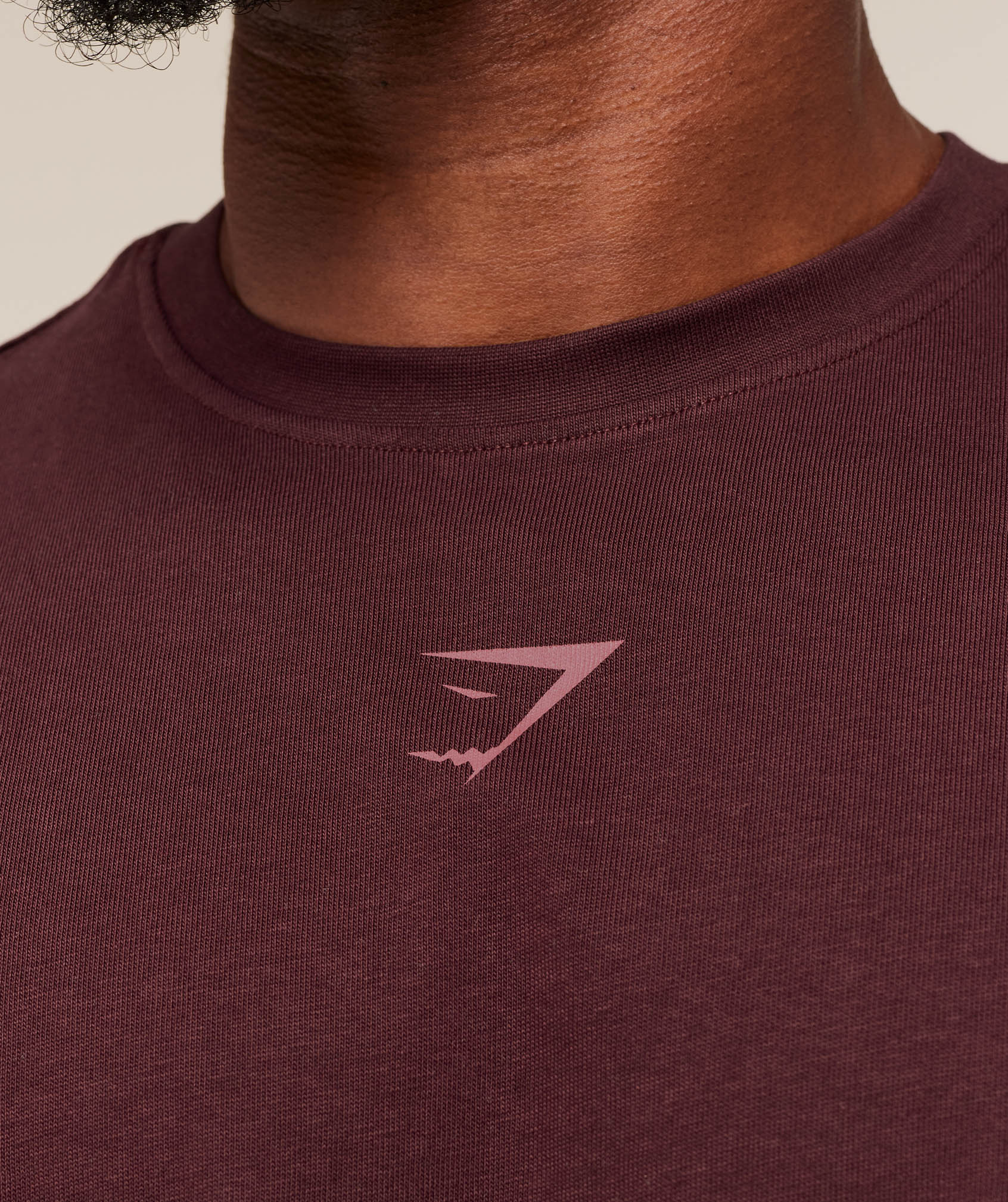 Gymshark Lifting Club T-Shirt - Rich Maroon/Reset Pink - Image 5