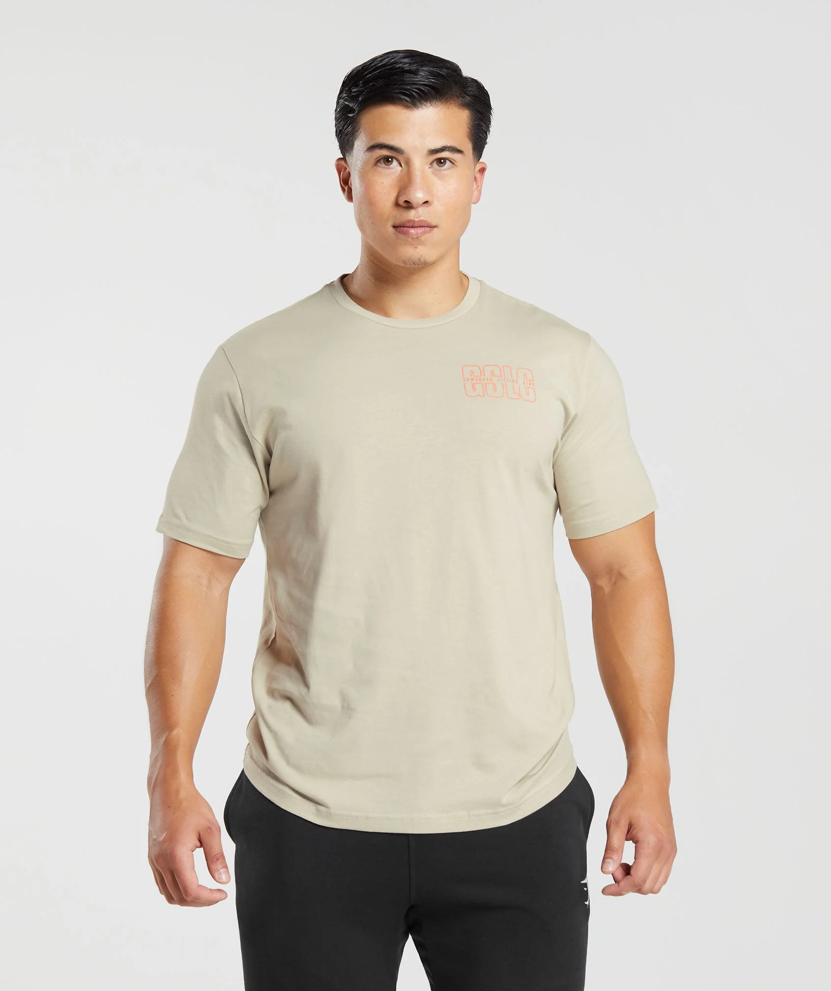 Gymshark Lifting Club T-Shirt - Washed Stone Brown